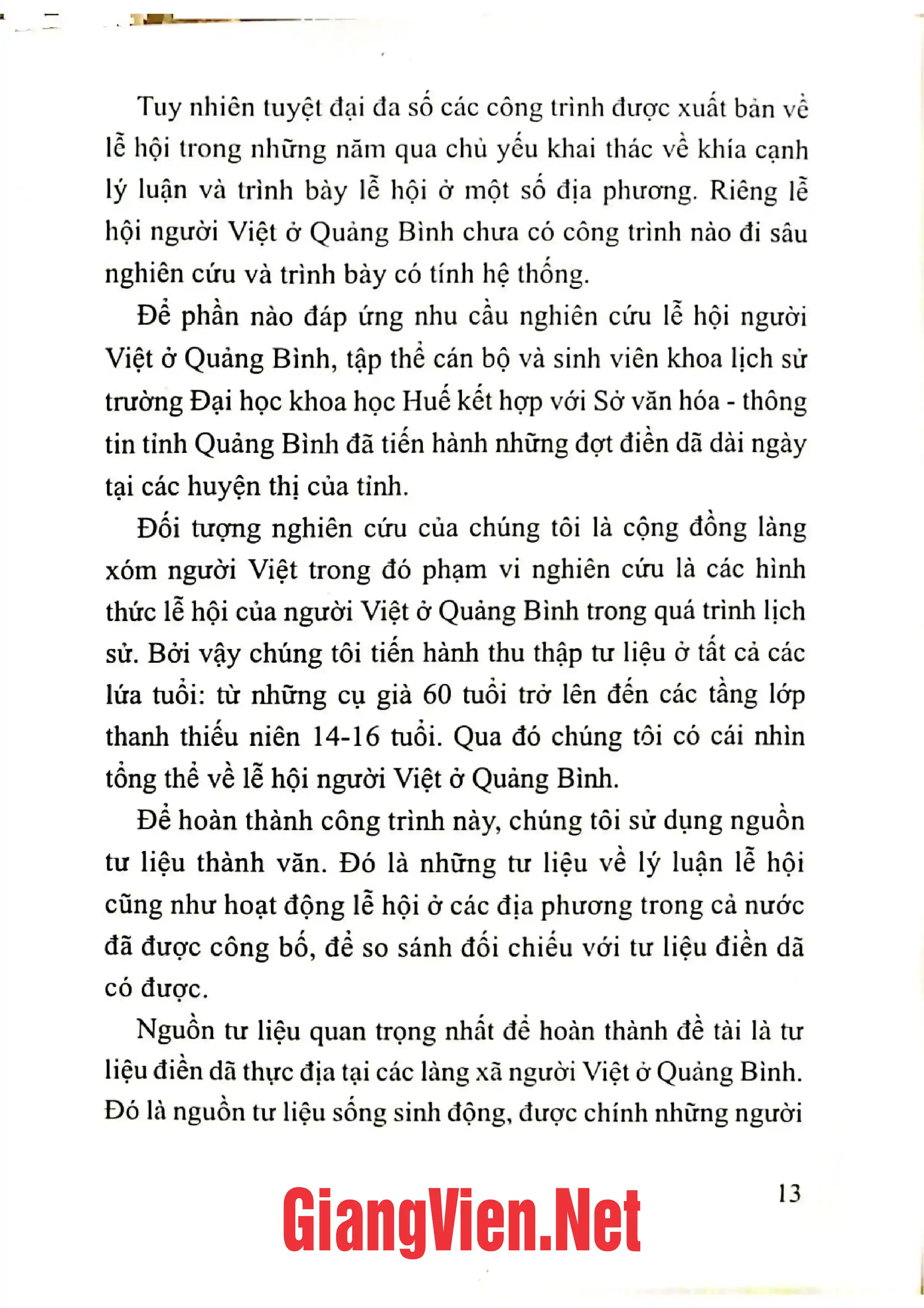 Mục lục chi tiết trang 3 sách Lễ hội dân gian của người Việt ở Quảng Bình
