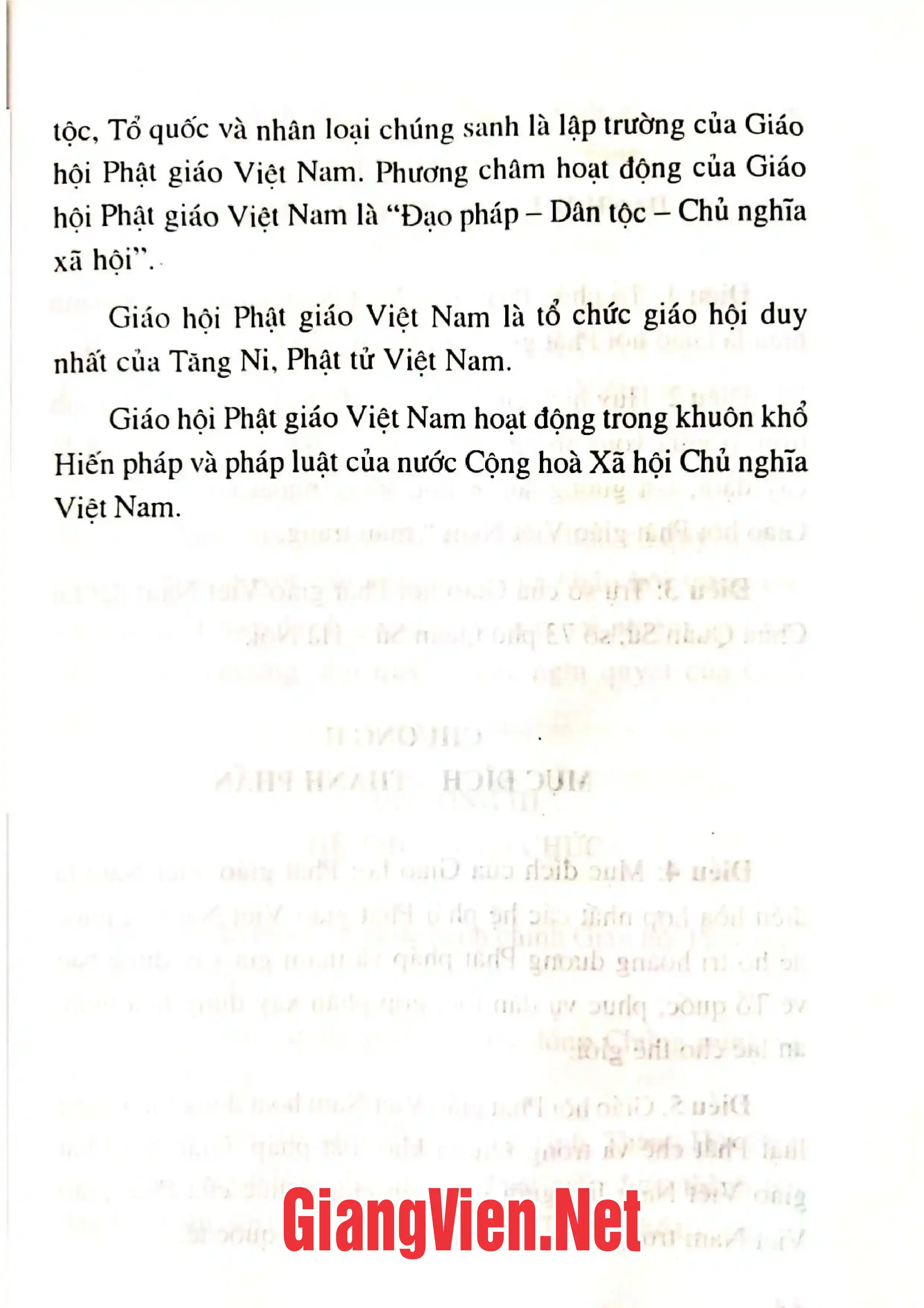 Ảnh minh họa nội dung cuốn sách: Tập văn bản về tổ chức và đường hướng hành đạo của các tôn giáo tại Việt Nam