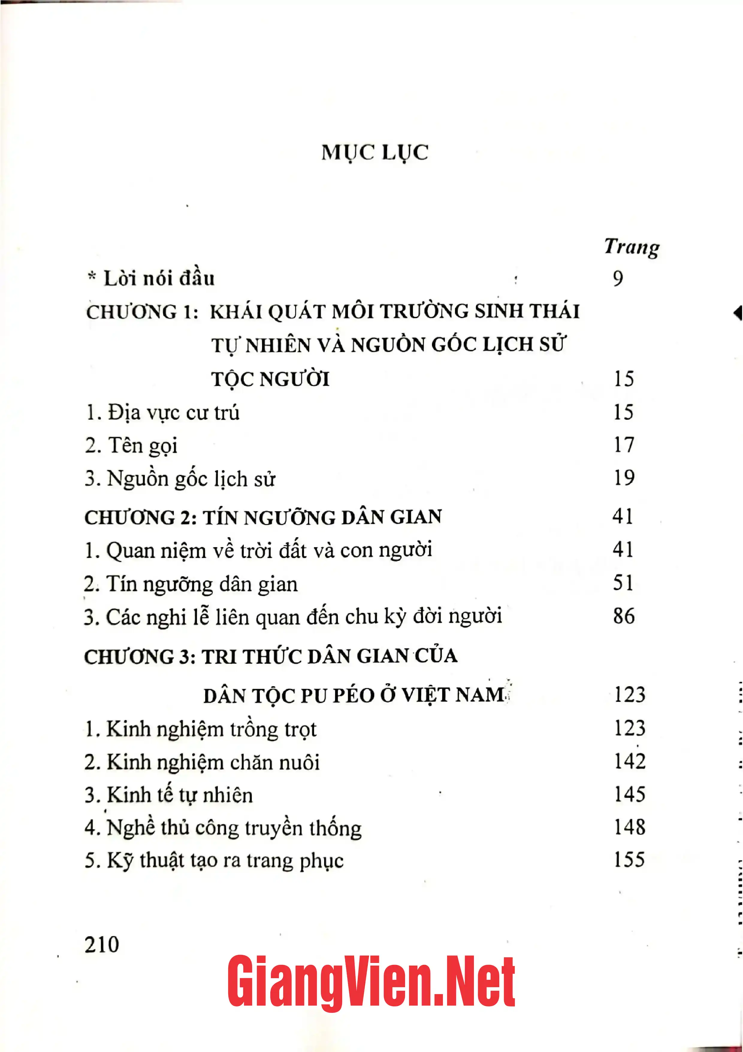 Trang bìa chính thức sách Văn hóa dân gian của dân tộc Pu Péo ở Việt Nam