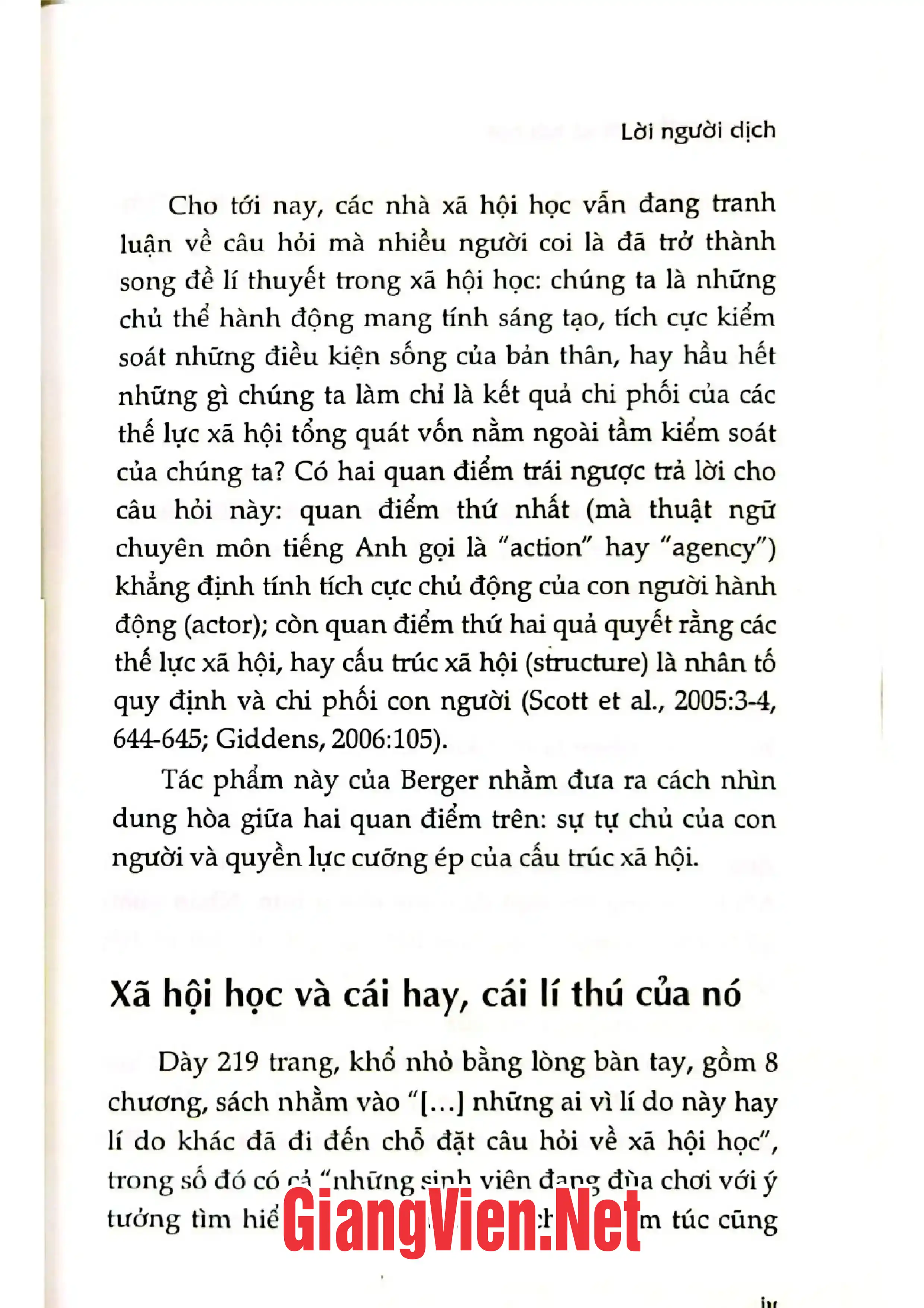 Mục lục chi tiết trang 3 sách Lời mời đến với xã hội học một góc nhìn nhân văn