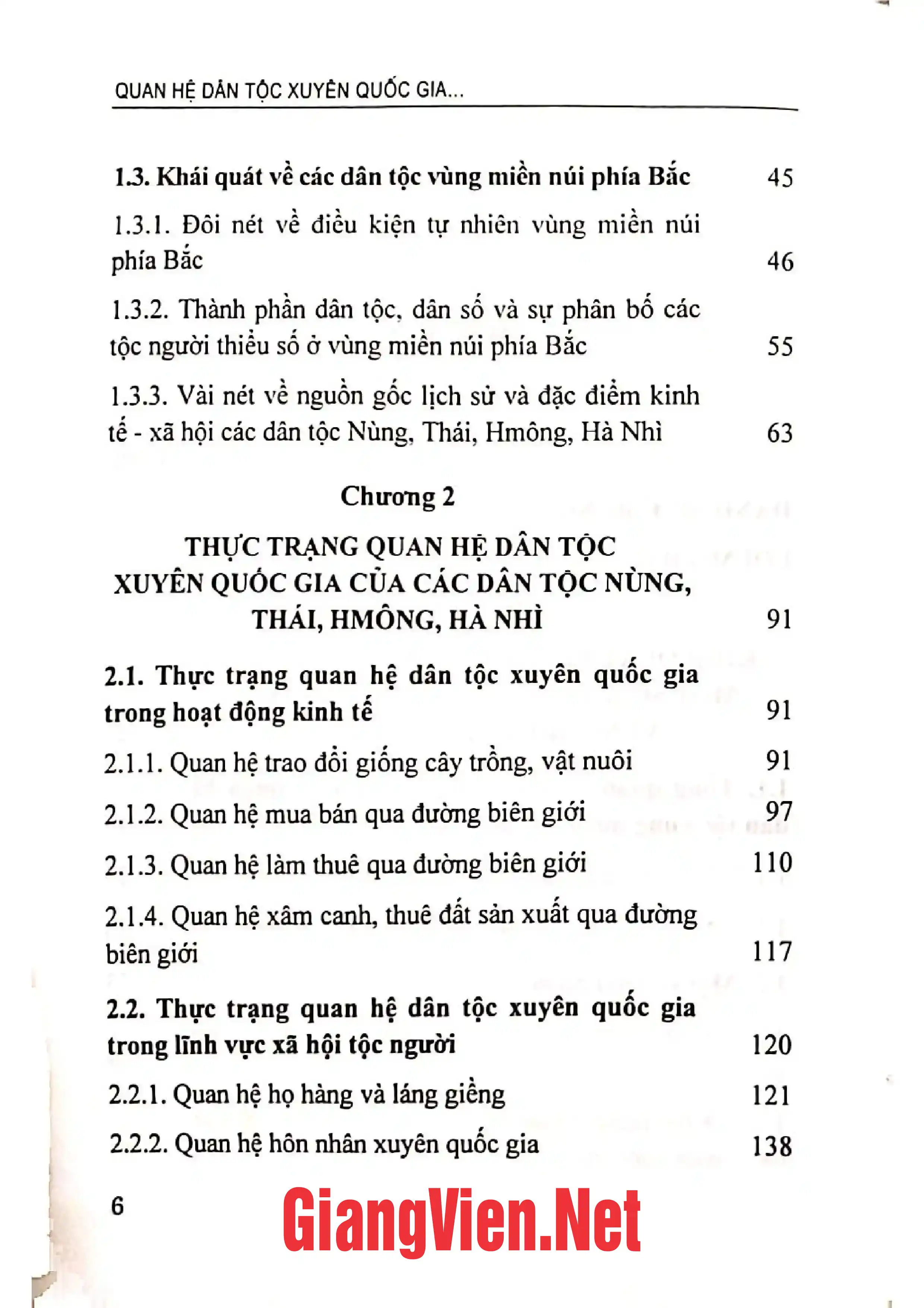 Ảnh minh họa nội dung cuốn sách: Quan hệ dân tộc xuyên quốc gia ở Việt Nam: Nghiên cứu tại vùng miền núi phía Bắc, Lý Hành Sơn - Trần Thị Mai Lan