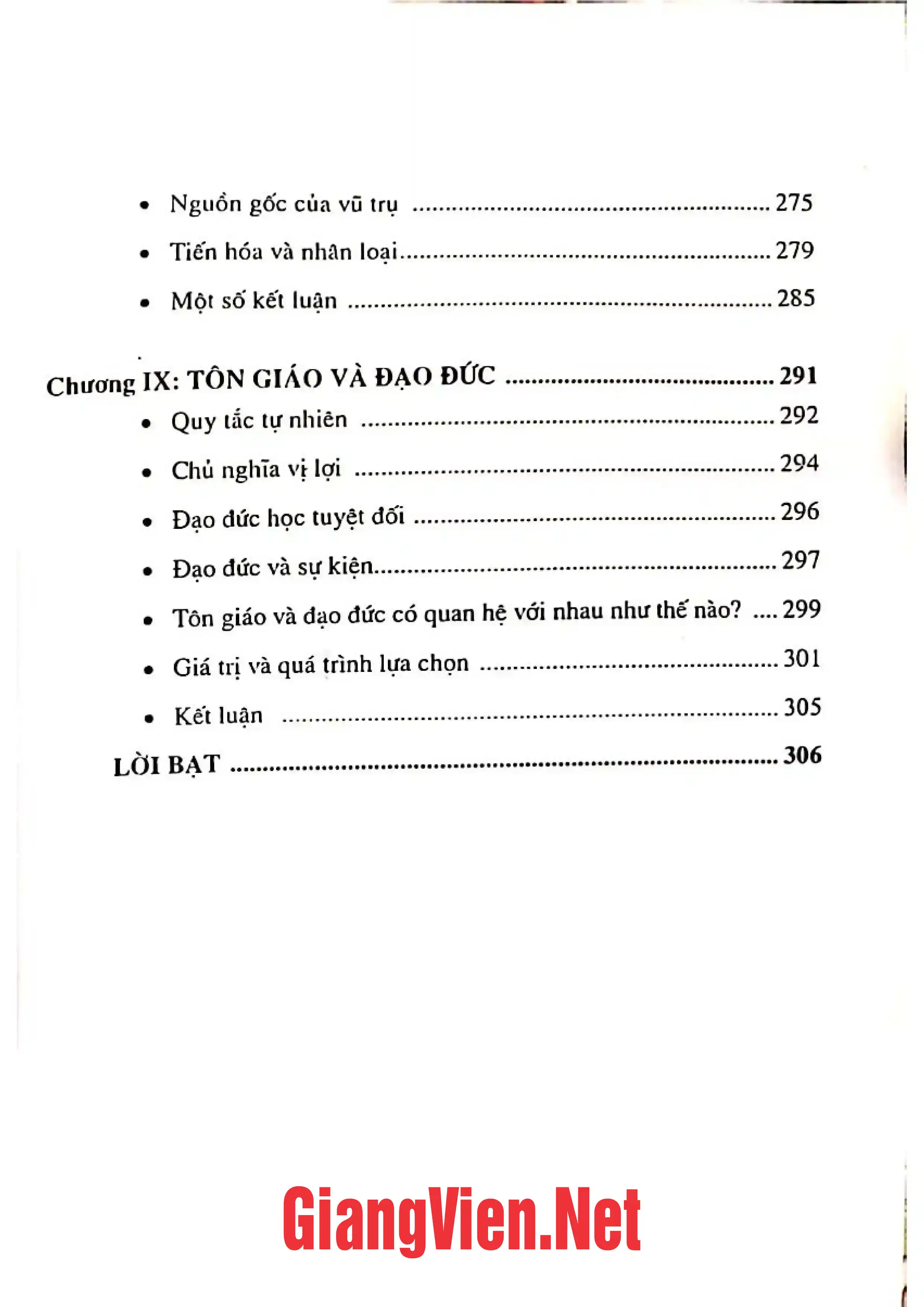 Nội dung trang phụ bản giới thiệu sách Triết học tôn giáo