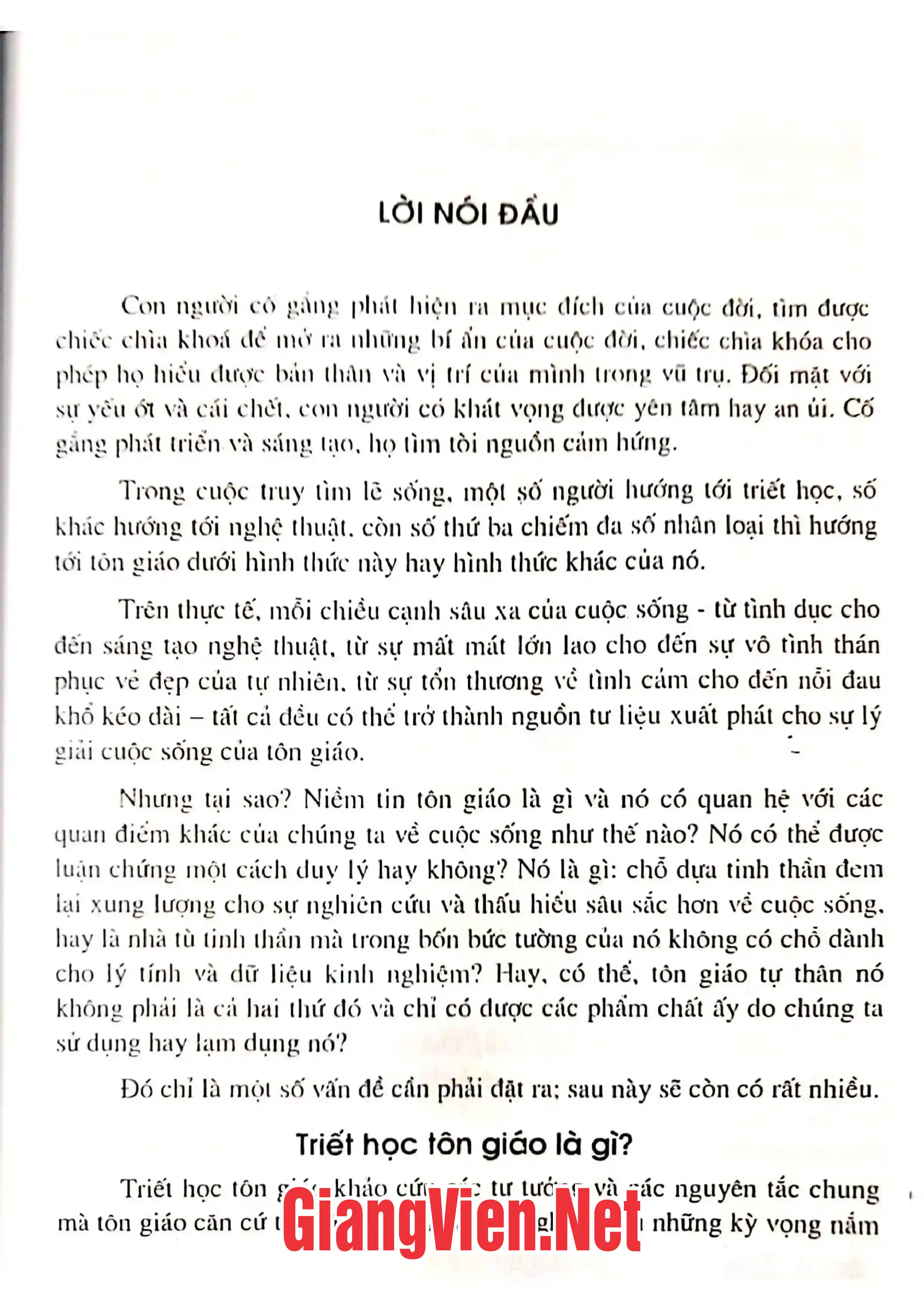 Nội dung mục lục và hình ảnh sách Triết học tôn giáo - Trang 5