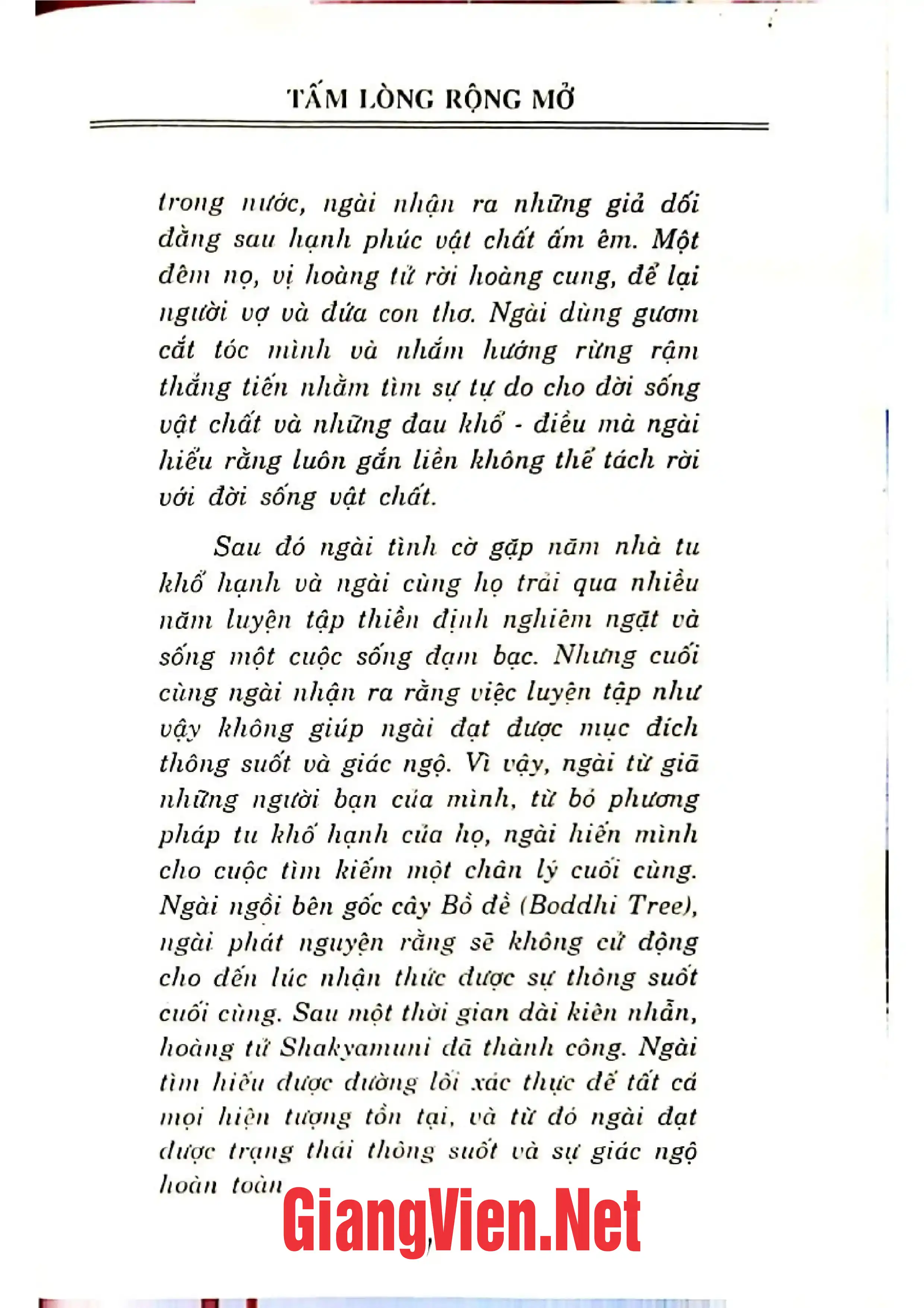 Nội dung trang phụ bản giới thiệu sách Tấm lòng rộng mở, Luyện tập lòng từ bi trong đời sống hằng ngày