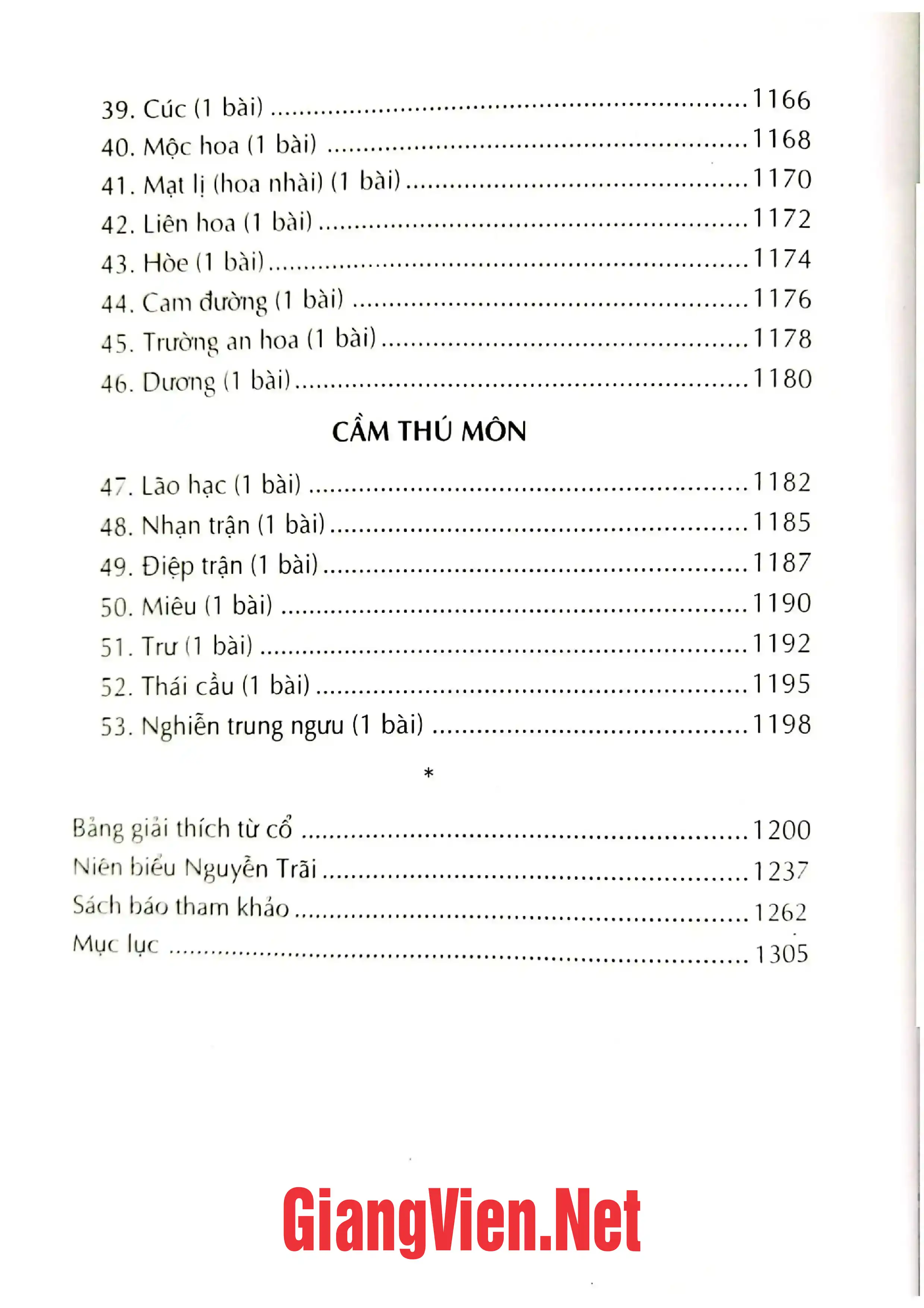 Mục lục chi tiết trang 3 sách Nguyễn Trãi toàn tập tân biên, Tập 3
