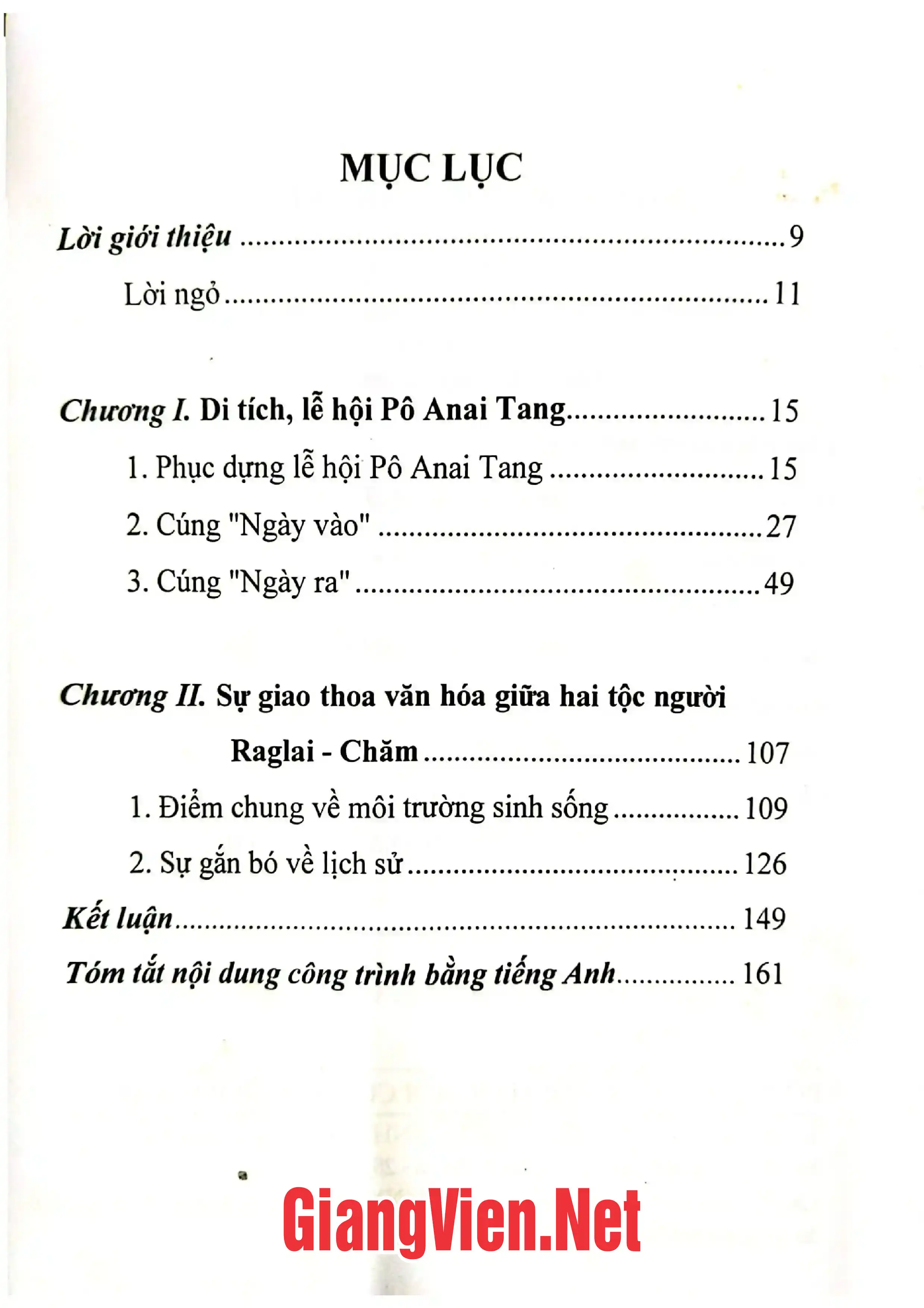 Trang bìa chính thức sách Pô Anai Tang di tích, lễ hội của người Raglai