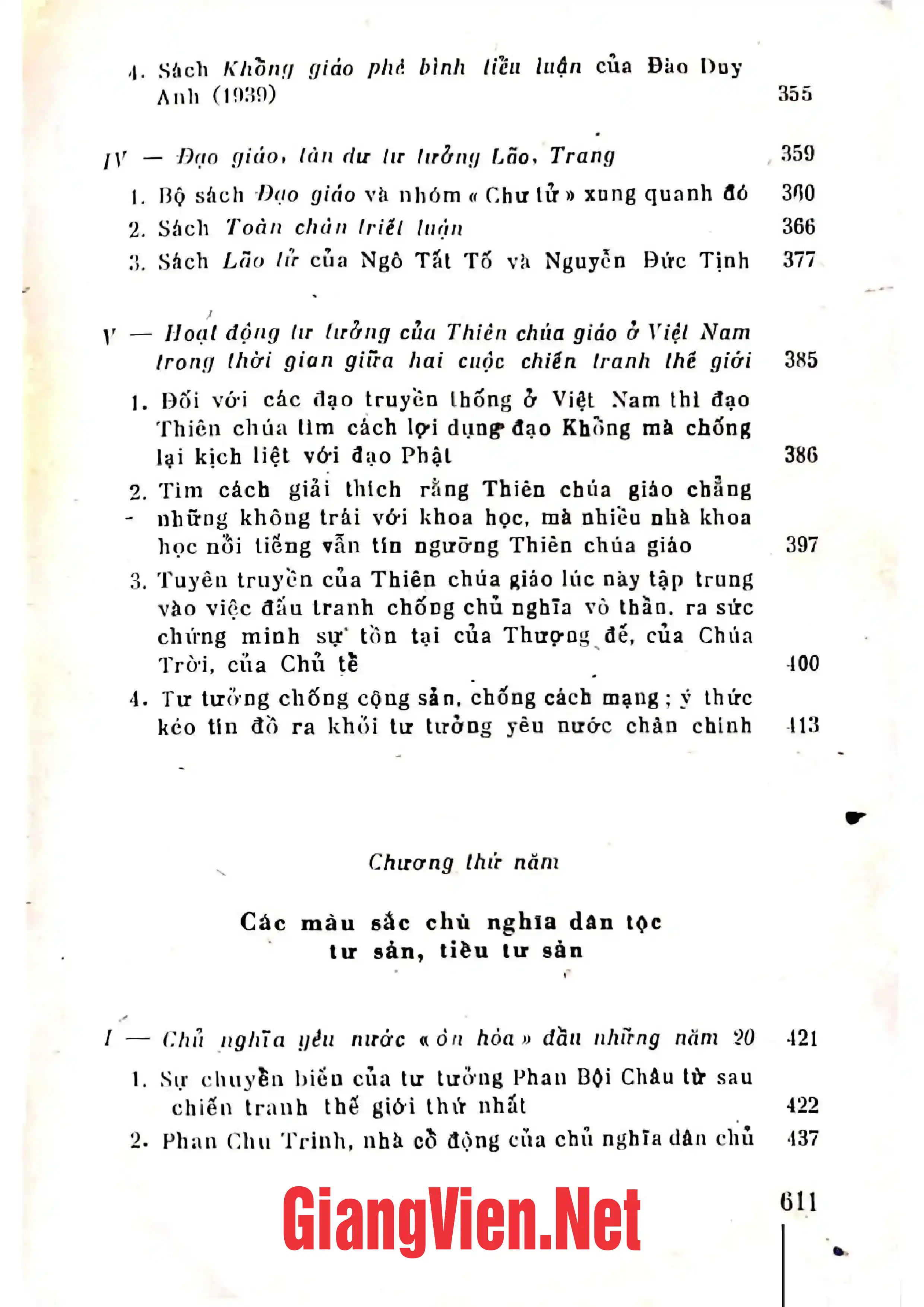 Nội dung trang phụ bản giới thiệu sách Sự phát triển của tư tưởng ở Việt Nam, tập II: từ thế kỷ XIX đến Cách Mạng Tháng Tám