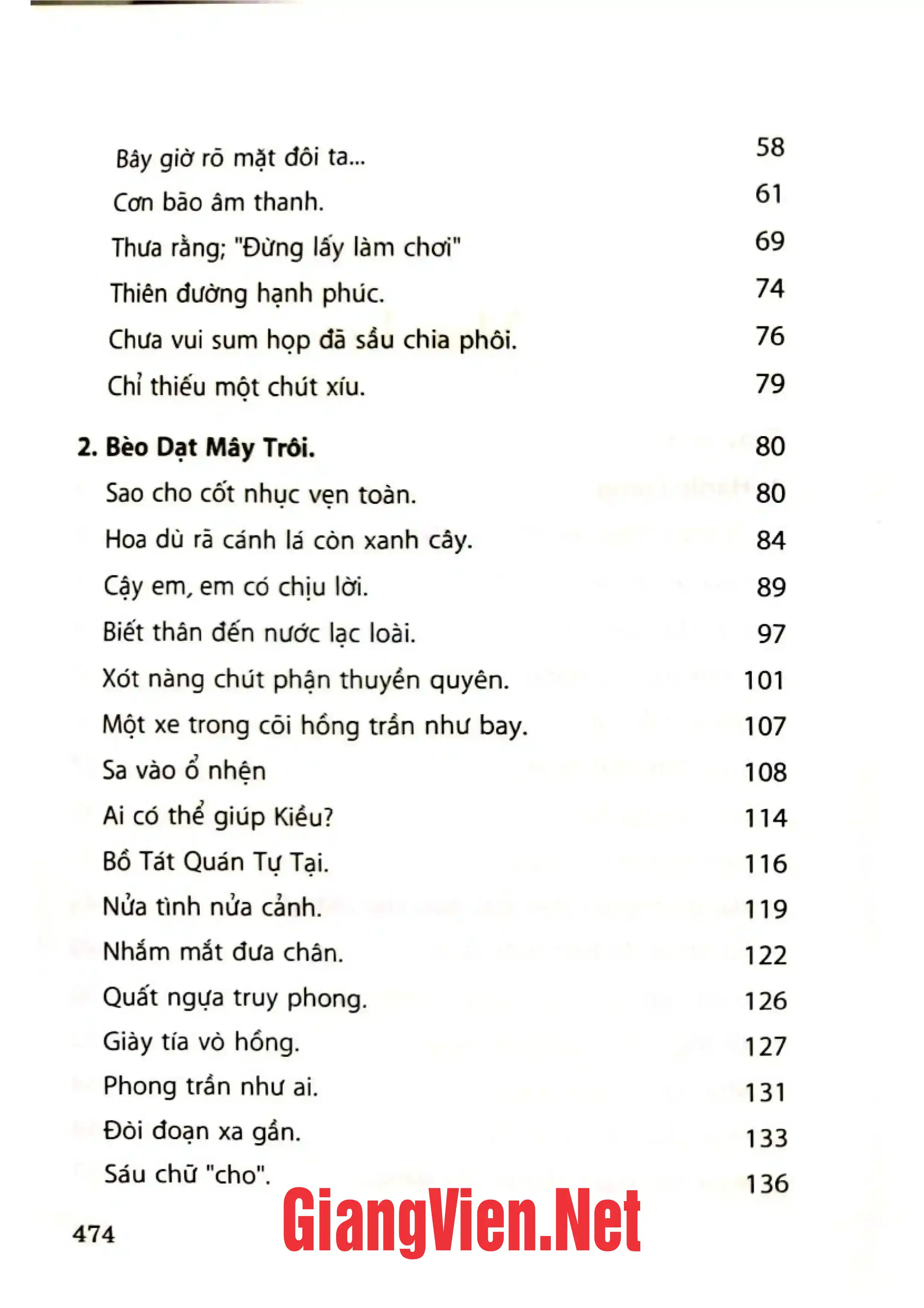 Ảnh minh họa nội dung cuốn sách: Thả một bè lau, Truyện Kiều dưới cái nhìn Thiền quán