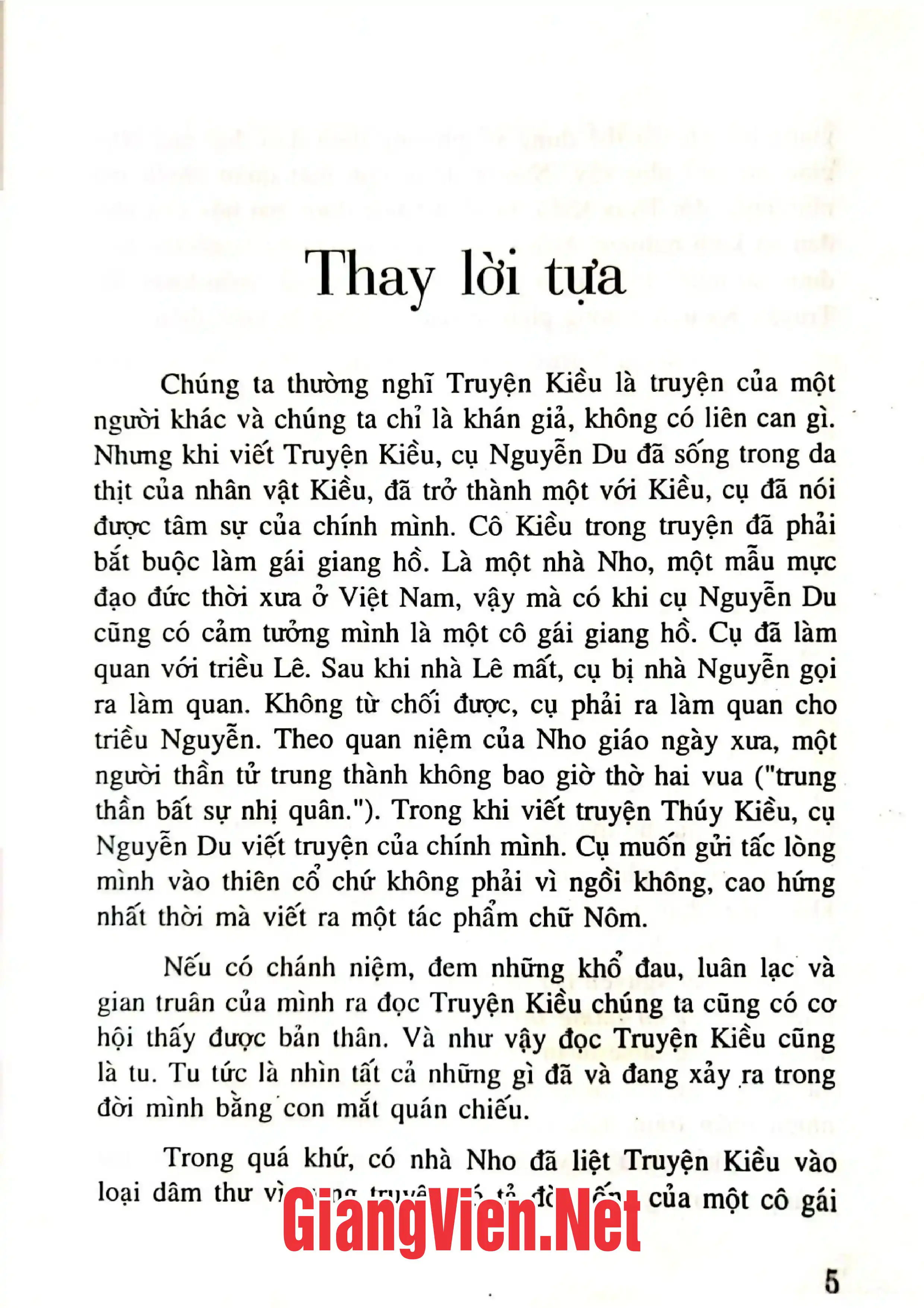 Ảnh minh họa nội dung cuốn sách: Thả một bè lau, Truyện Kiều dưới cái nhìn Thiền quán
