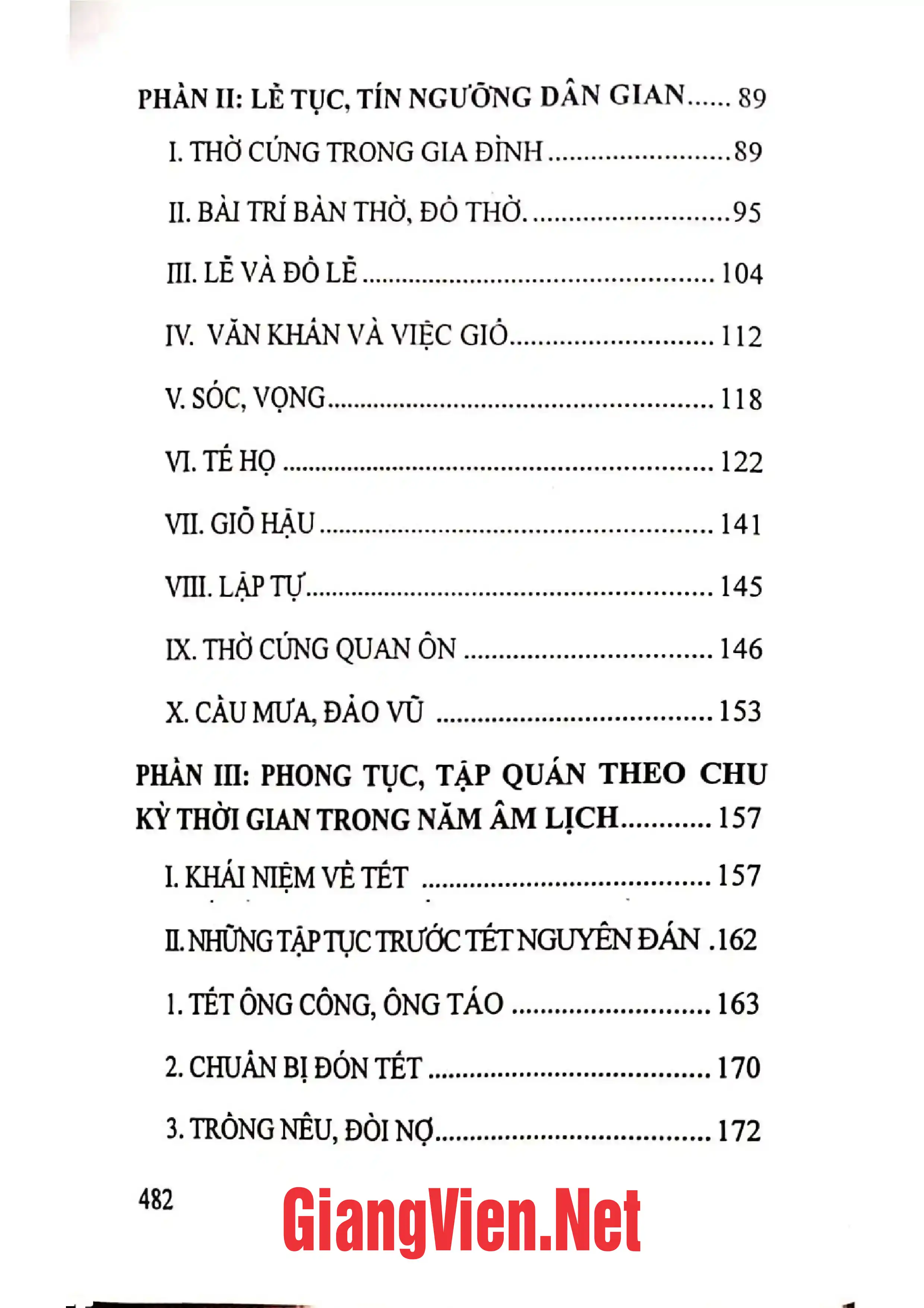 Mục lục chi tiết trang 1 sách Phong tục xứ Nghệ Quyển