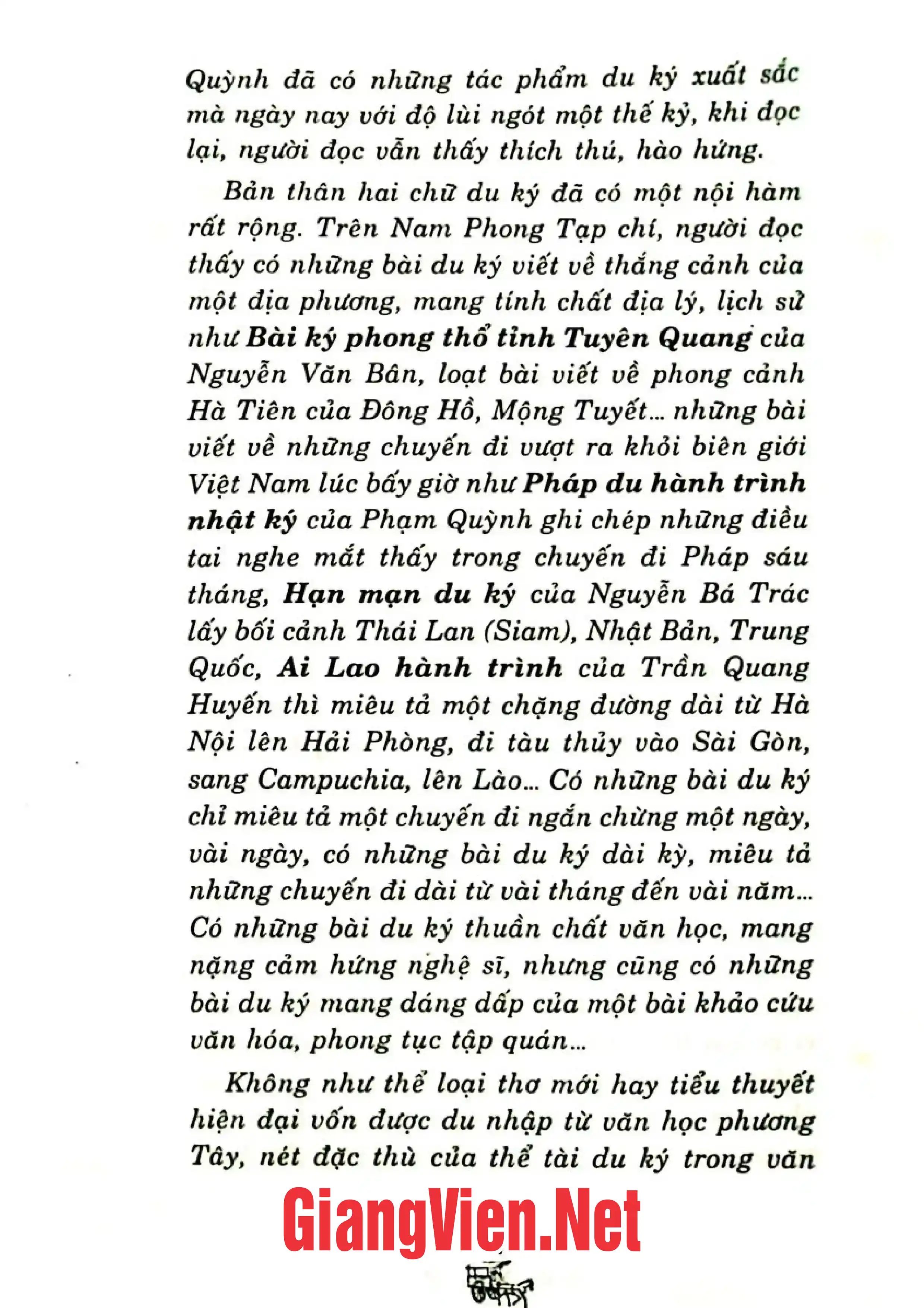 Nội dung trang phụ bản giới thiệu sách Du ký Việt Nam Tập II
