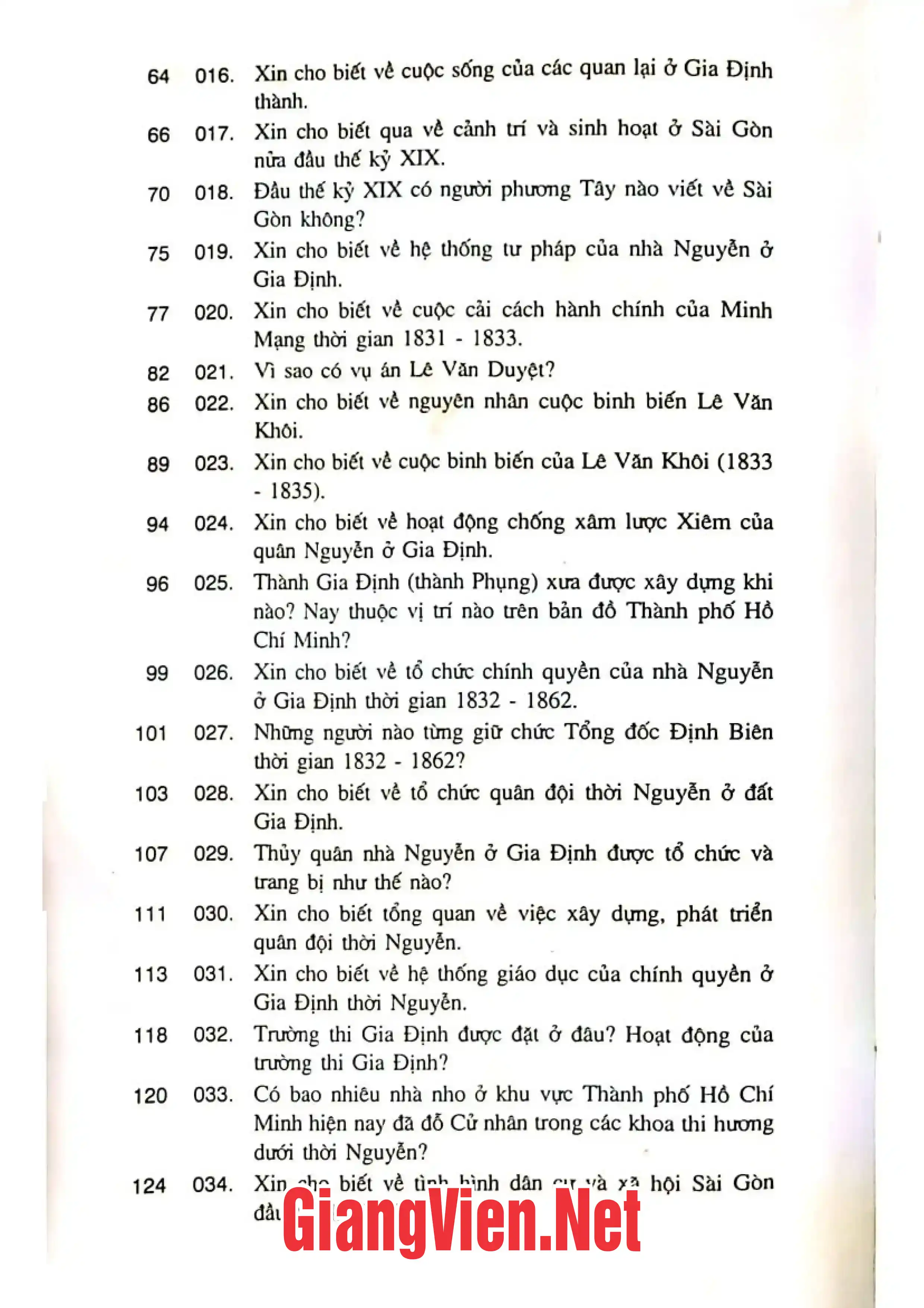 Mục lục chi tiết trang 1 sách Lịch sử Gia định- Sài Gòn thời kỳ 1802-1875
