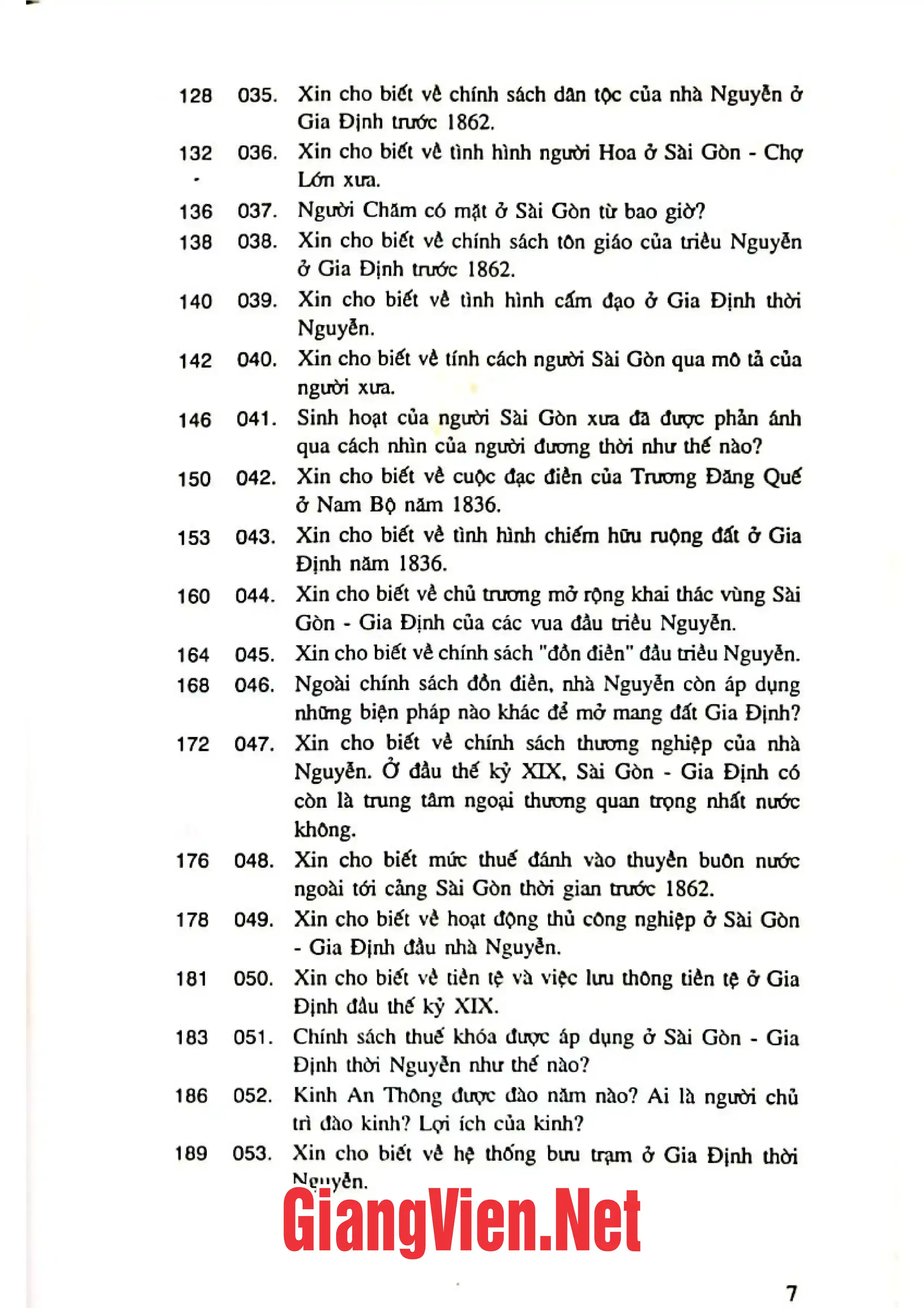 Mục lục chi tiết trang 2 sách Lịch sử Gia định- Sài Gòn thời kỳ 1802-1875