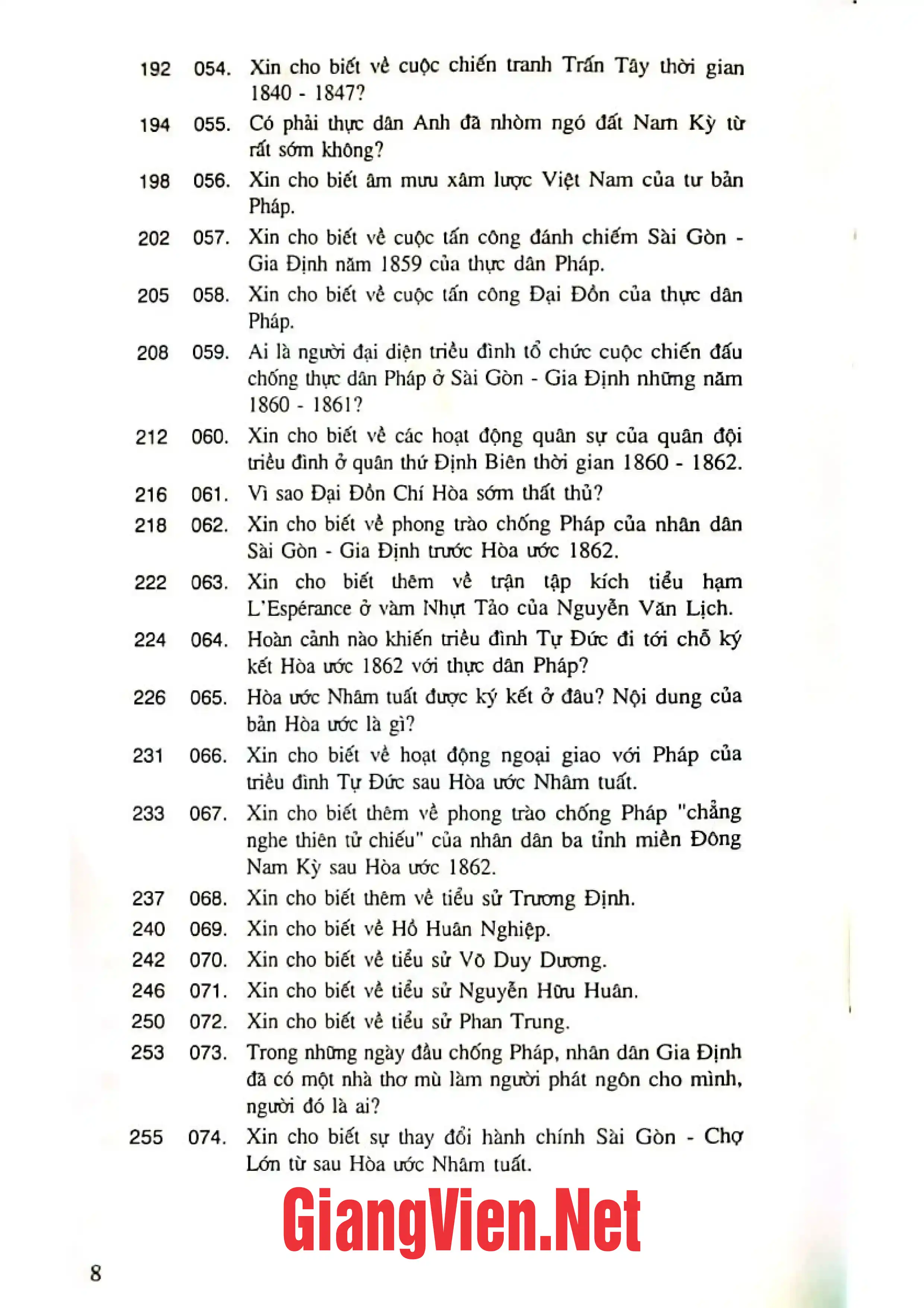 Mục lục chi tiết trang 3 sách Lịch sử Gia định- Sài Gòn thời kỳ 1802-1875