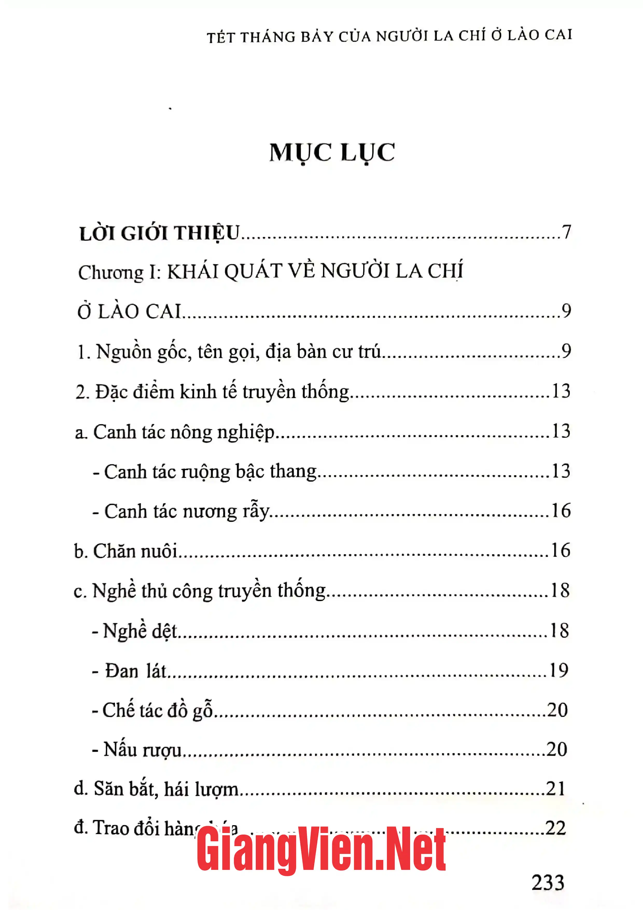 Trang bìa chính thức sách Tết tháng bảy của người La Chí ở Lào Cai