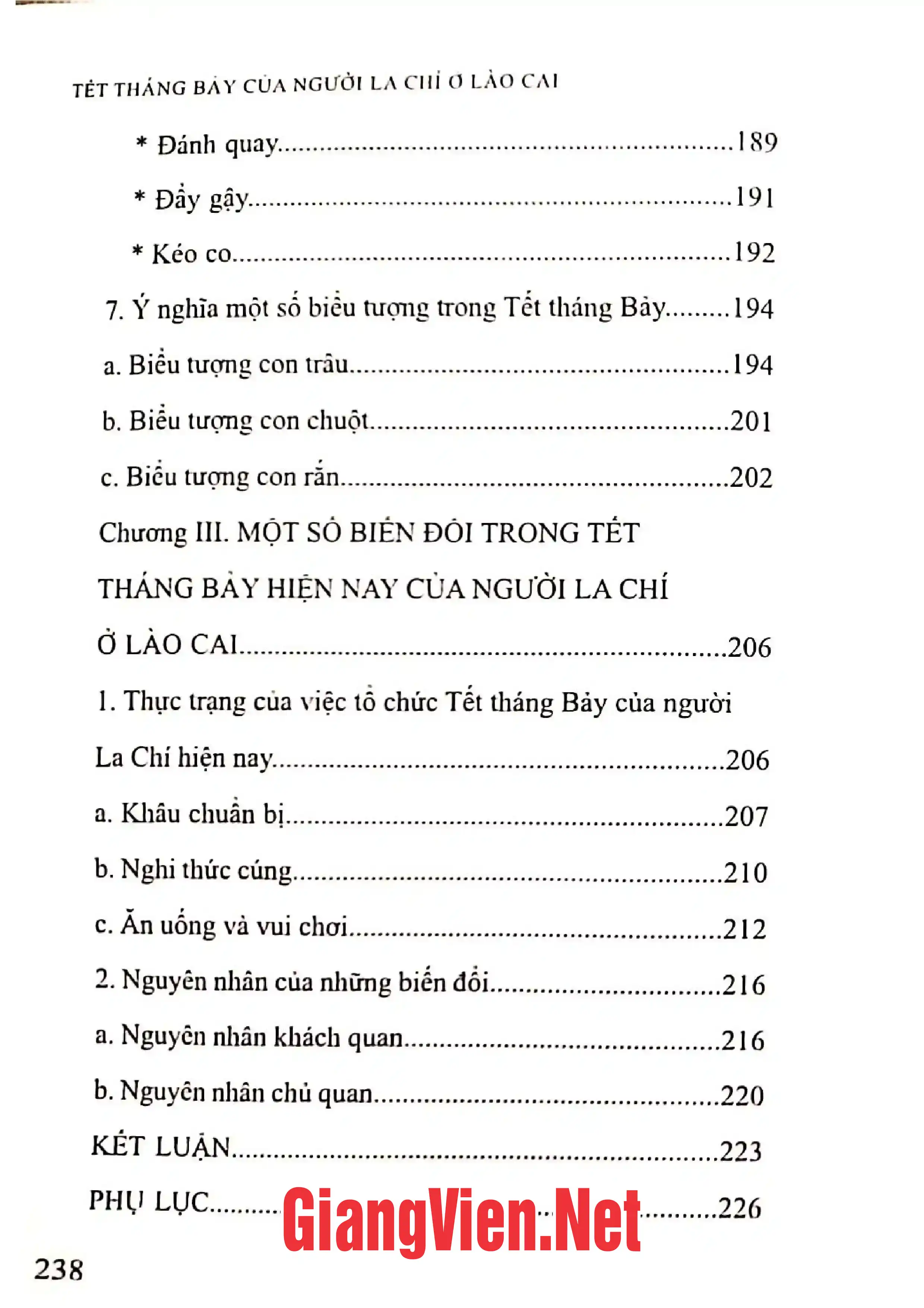 Nội dung mục lục và hình ảnh sách Tết tháng bảy của người La Chí ở Lào Cai - Trang 5