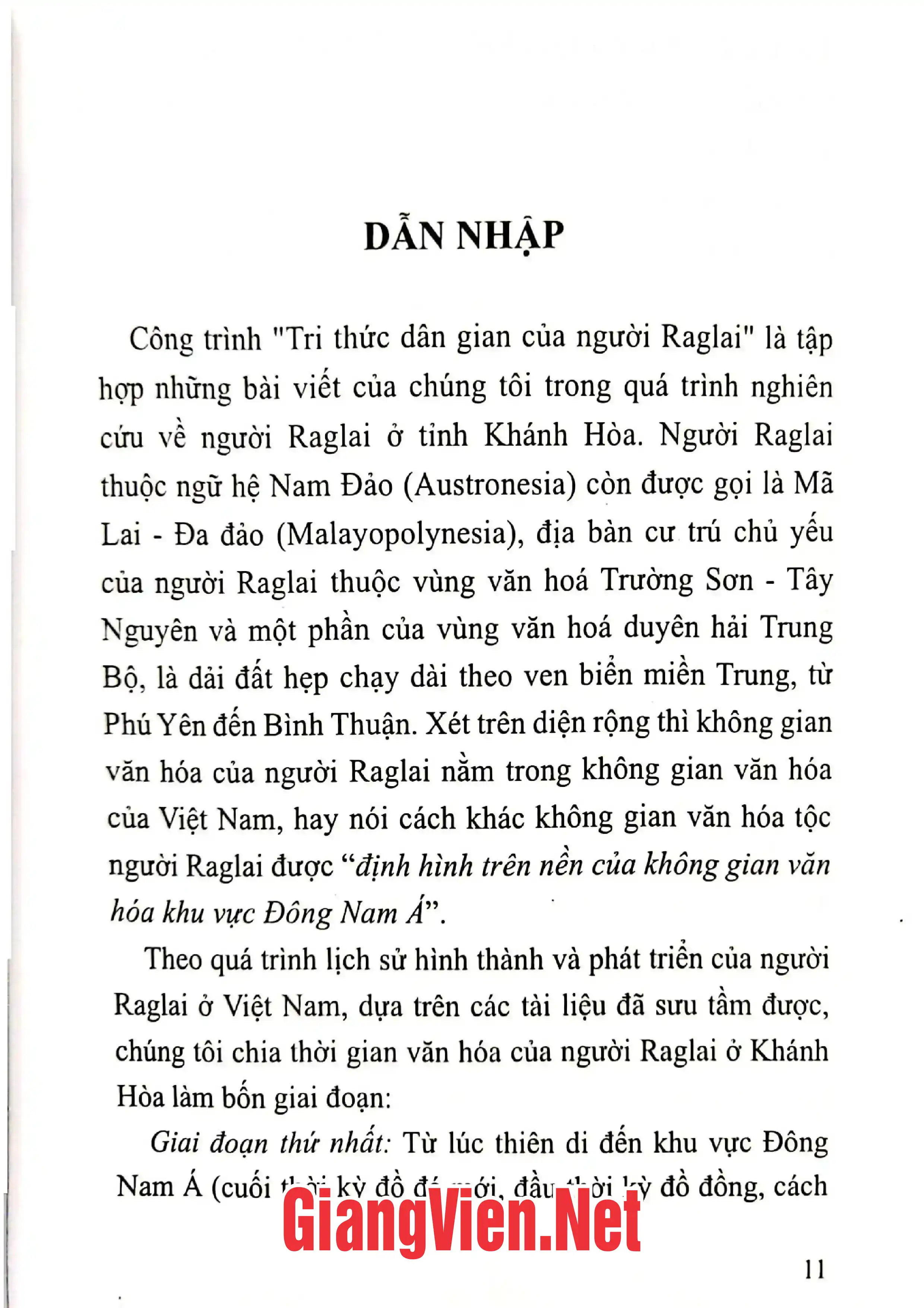 Mục lục chi tiết trang 1 sách Tri thức dân gian của người Raglai