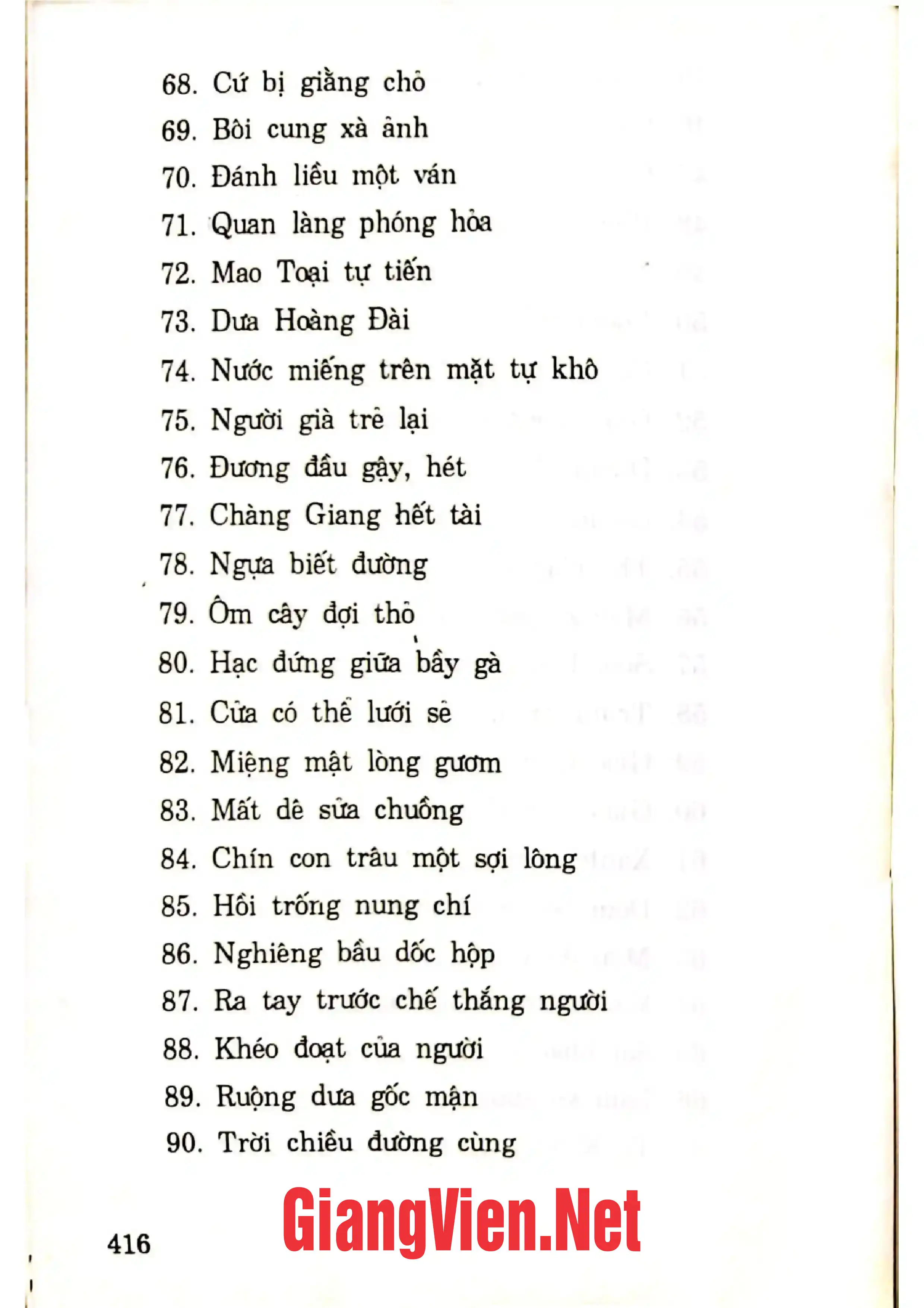 Mục lục chi tiết trang 3 sách Thành ngữ điển cố Trung Hoa, tập I
