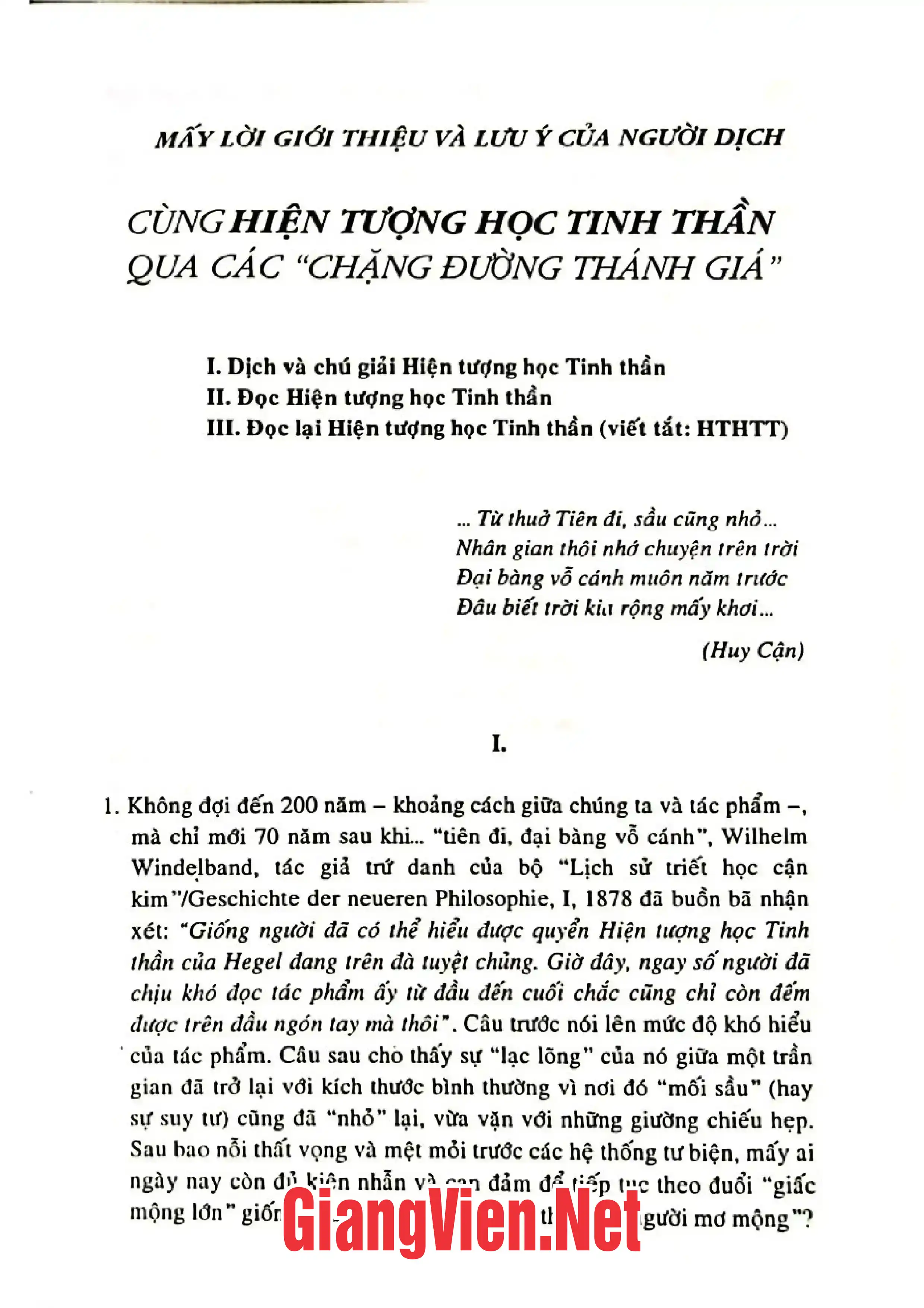 Nội dung mục lục và hình ảnh sách Hiện tượng học tinh thần - Trang 6