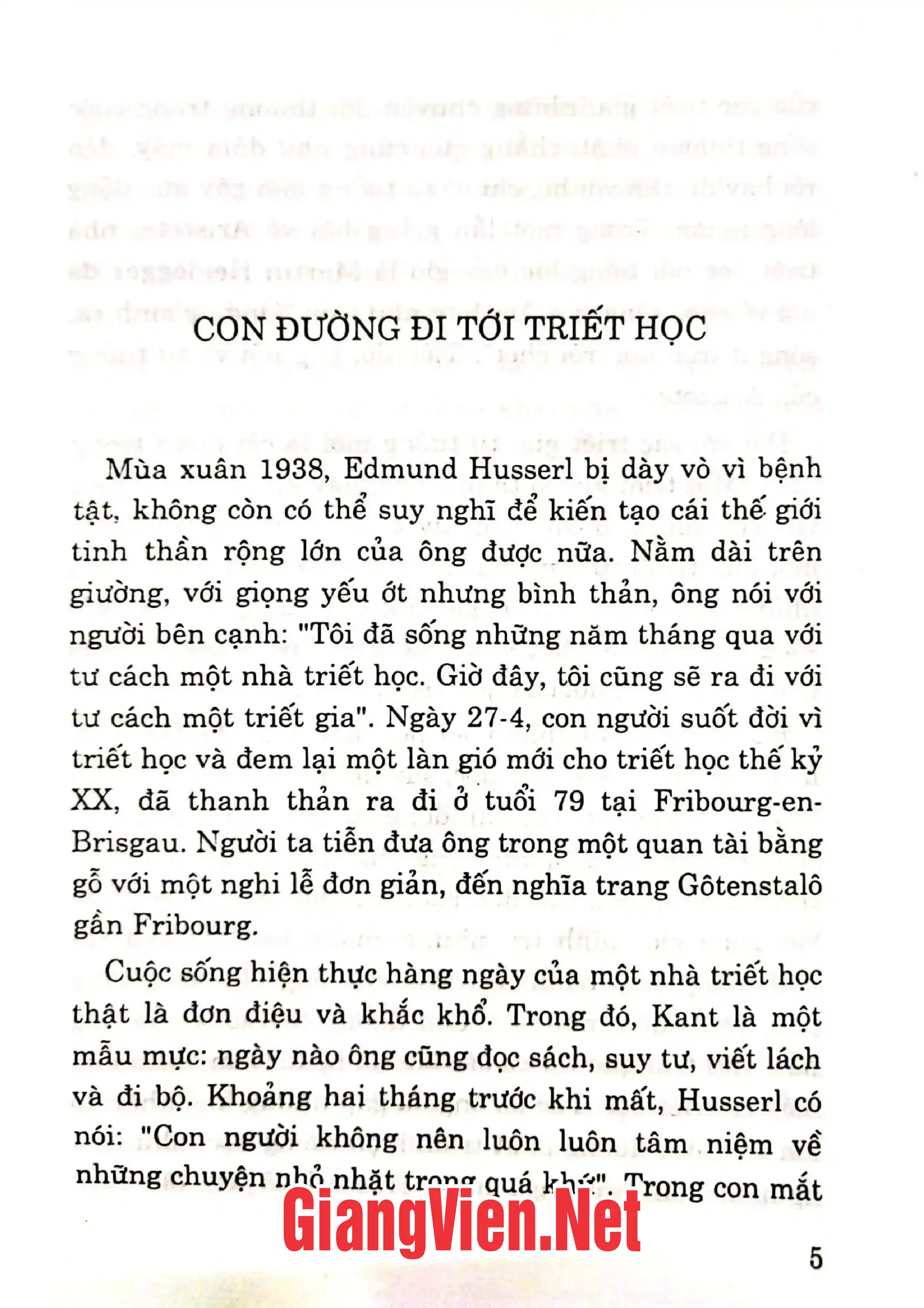 Mục lục chi tiết trang 2 sách Edmund Husserl
