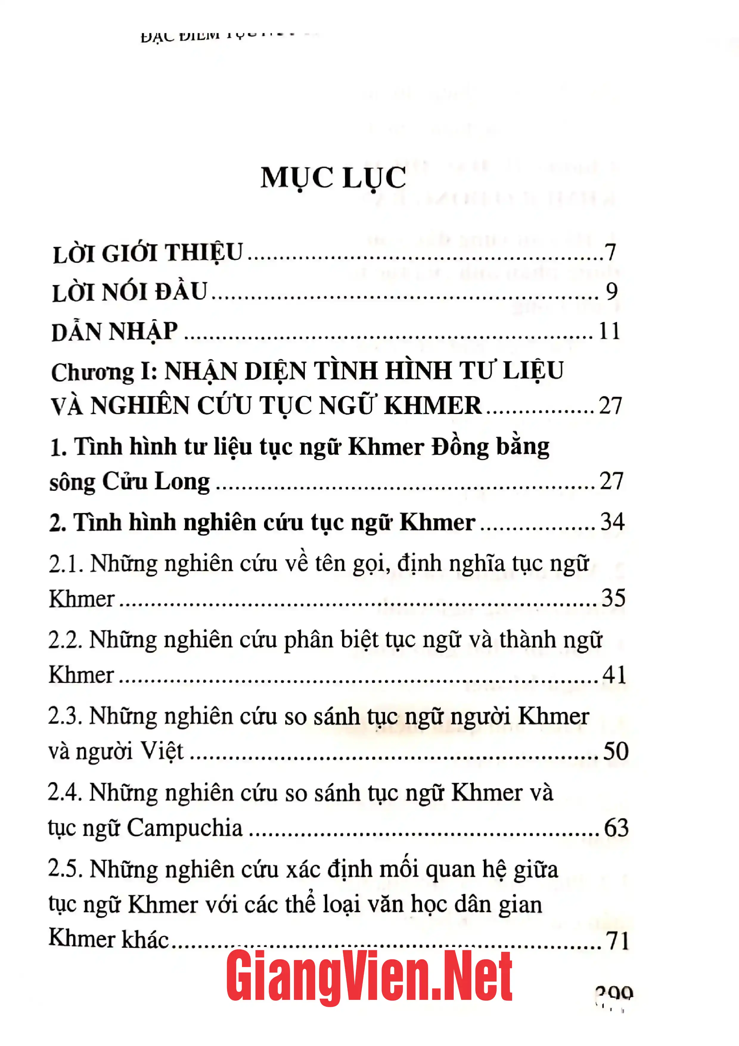 Trang bìa chính thức sách Đặc điểm tục ngữ Khmer đồng bằng sông Cửu Long