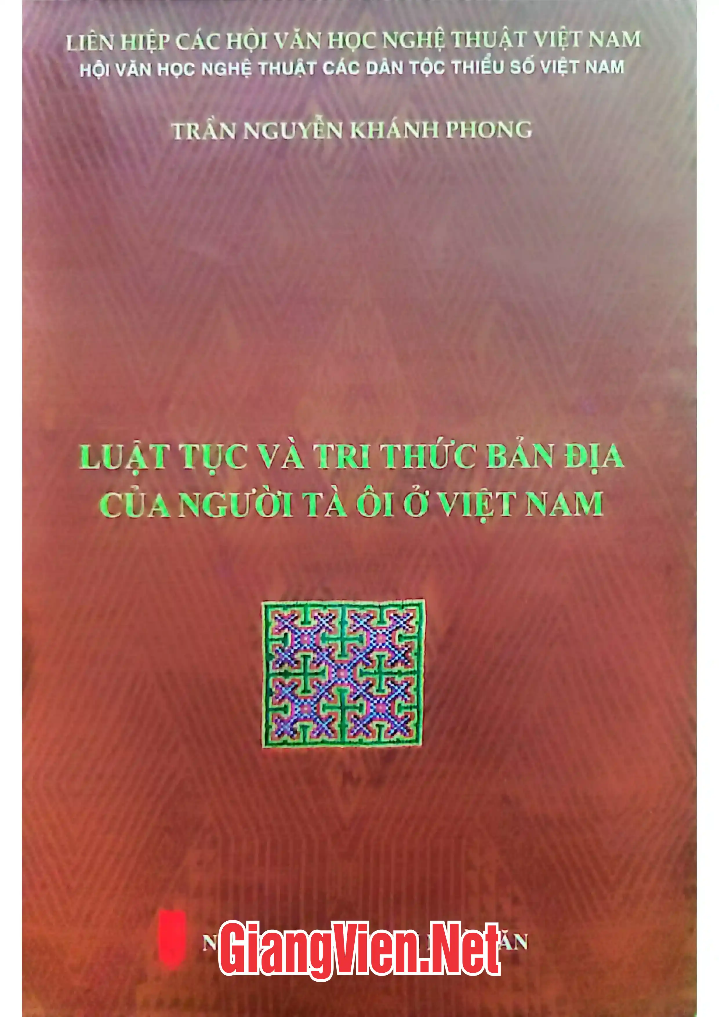 Ảnh bìa của Luật tục và tri thức bản đại của người Tà ôi ở Việt Nam