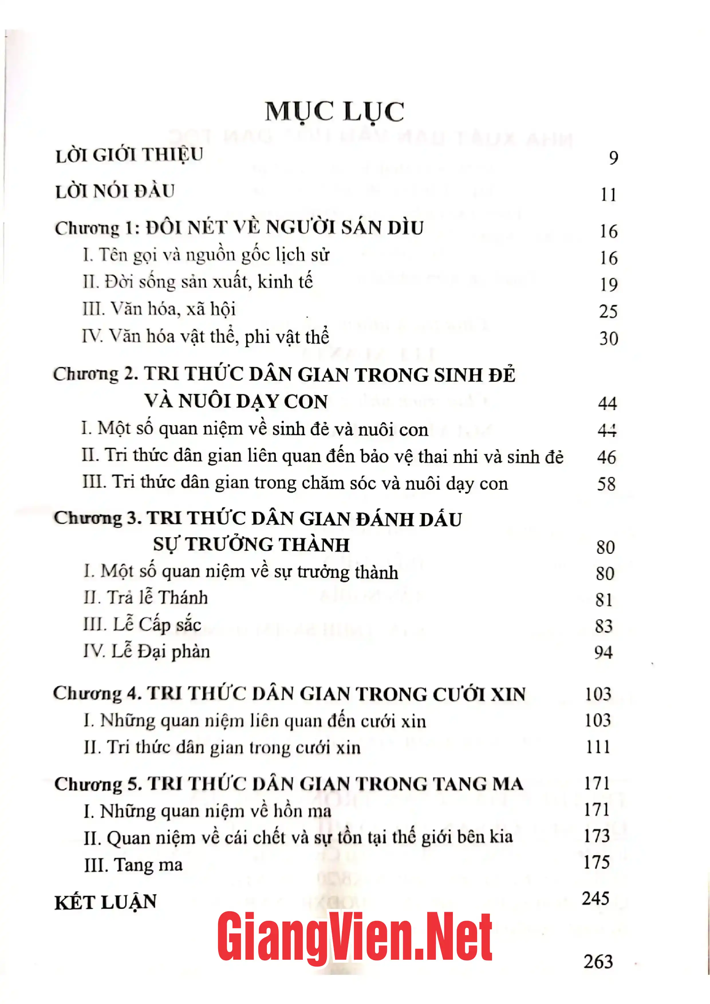 Ảnh minh họa nội dung cuốn sách: Tri thức dân gian trong chu kỳ đời người Sán Dìu ở Việt Nam
