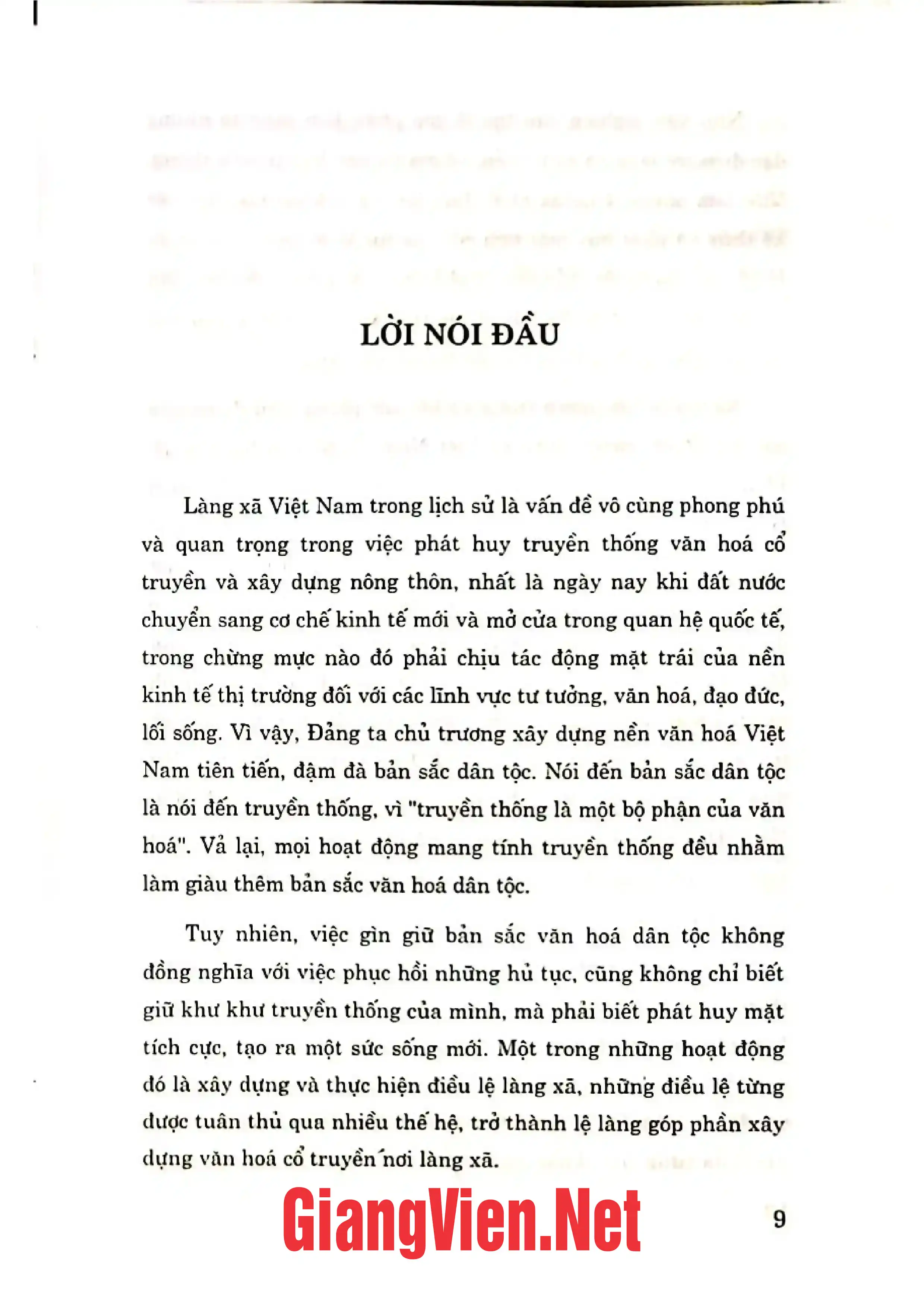 Nội dung trang phụ bản giới thiệu sách Tục lệ cổ truyền làng xã Việt Nam