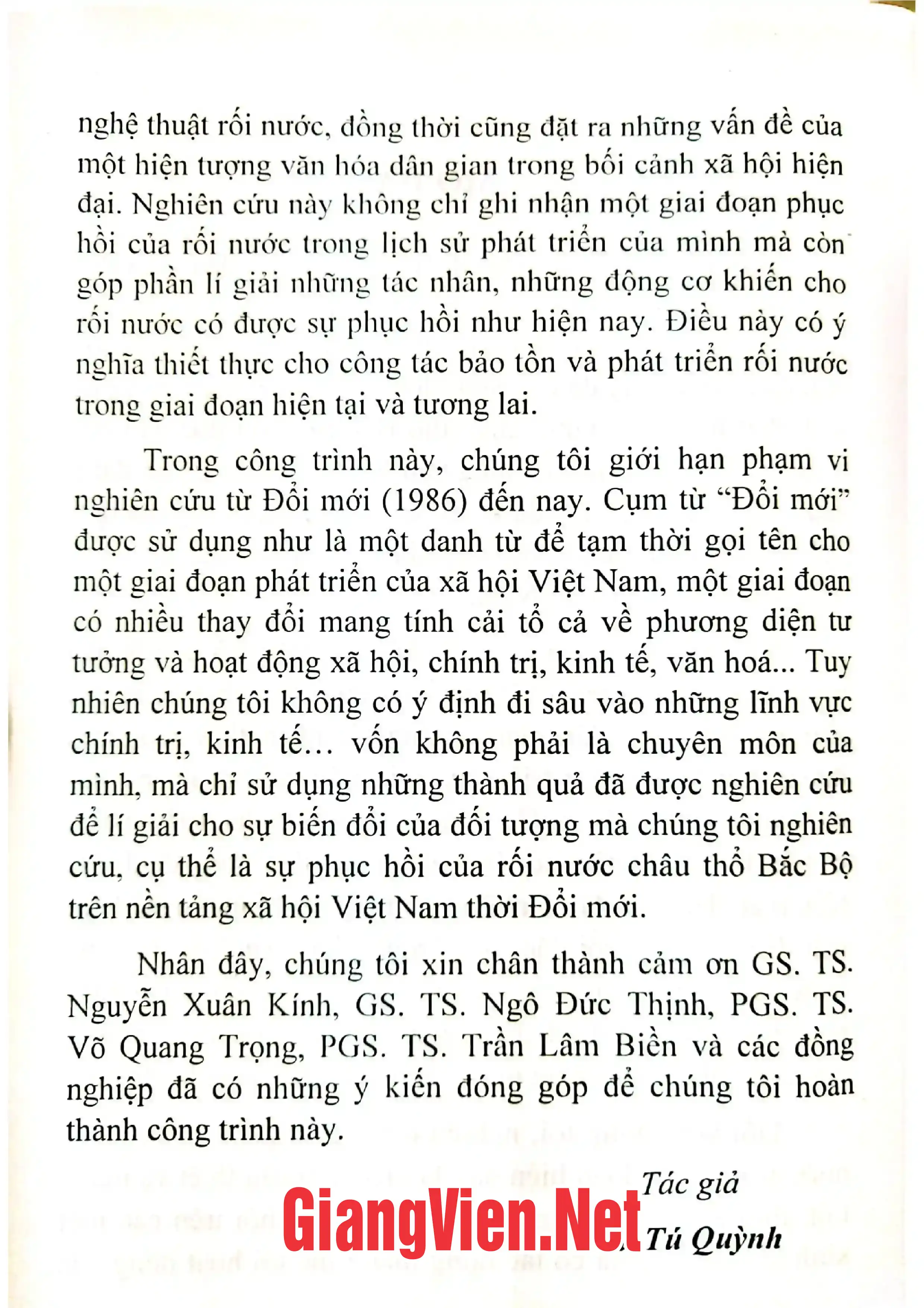 Mục lục chi tiết trang 3 sách Rối nước châu thổ Bắc Bộ sự phục hồi từ đổi mới đến nay