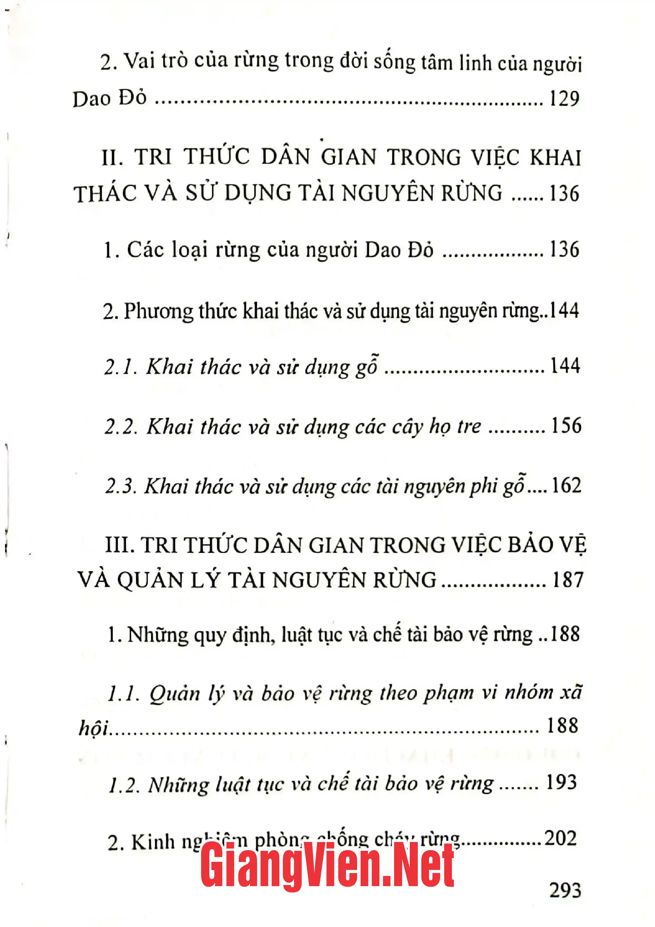 Ảnh minh họa nội dung cuốn sách: ứng xử của người Dao đỏ ở Sa Pa trong việc cư trú, khai thác và bảo vệ rừng, nguồn nước