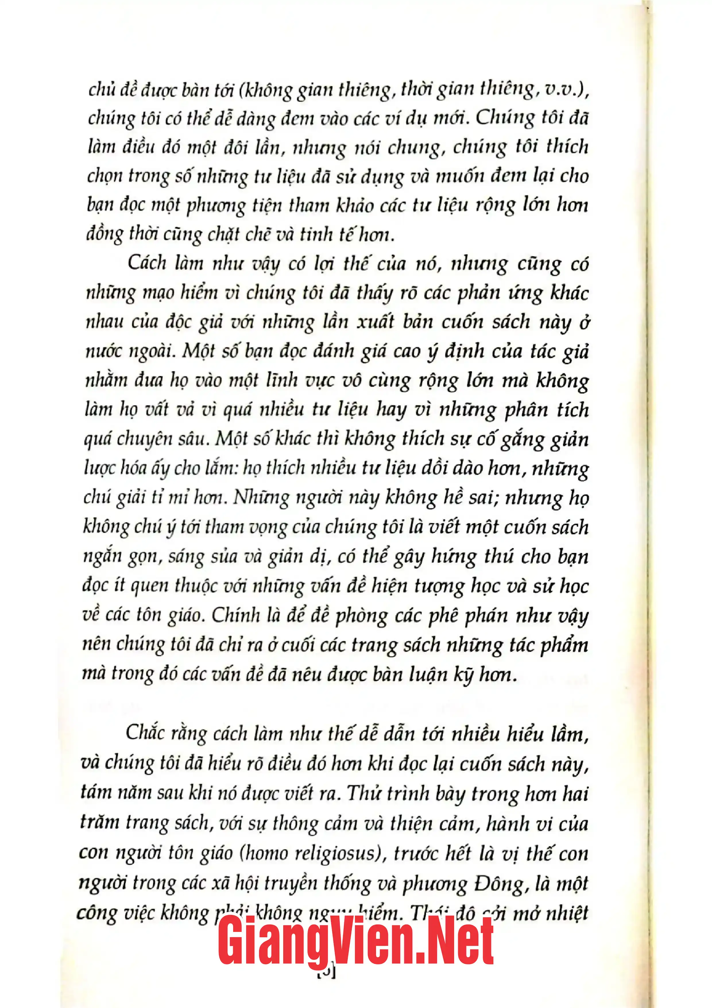 Ảnh minh họa nội dung cuốn sách: Thiêng và phàm bản chất của tôn giáo