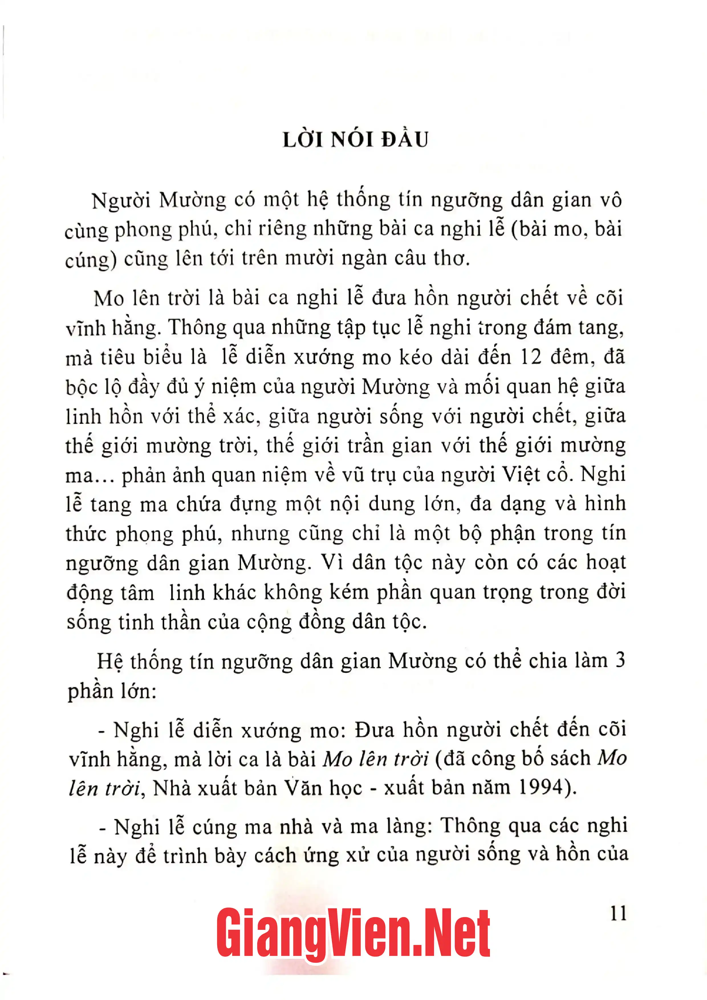 Mục lục chi tiết trang 2 sách Tư liệu tín ngưỡng dân gian Mường Thanh Hóa Tập 1 - Lễ Ma