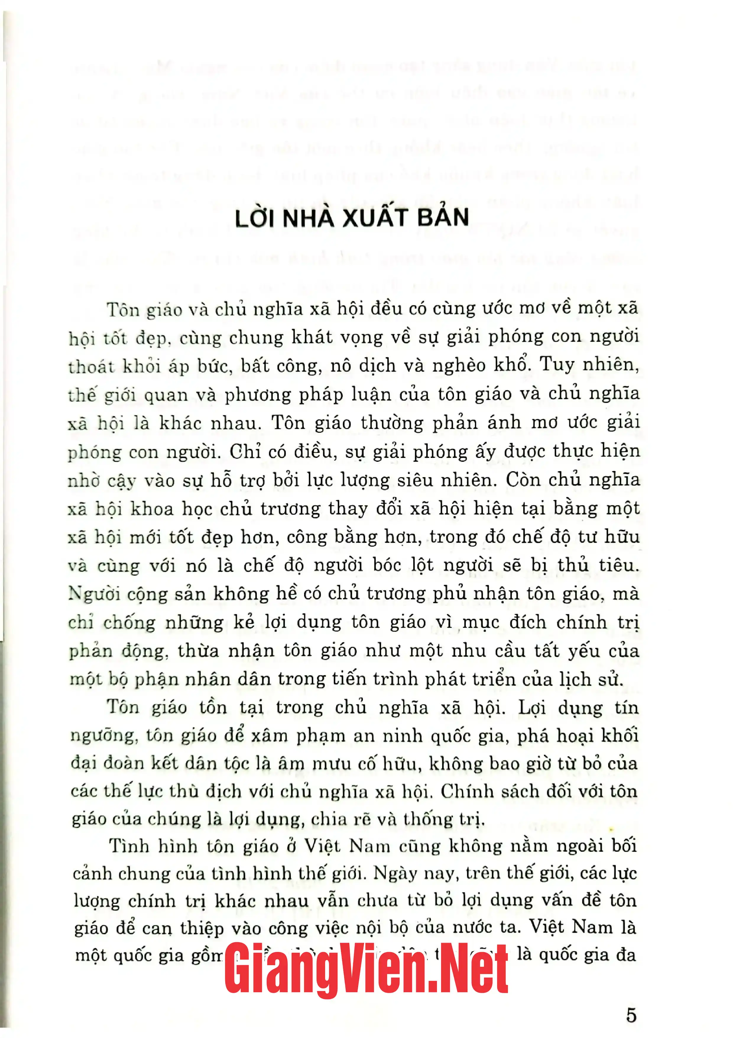 Mục lục chi tiết trang 3 sách Tôn giáo với dân tộc và chủ nghĩa xã hội