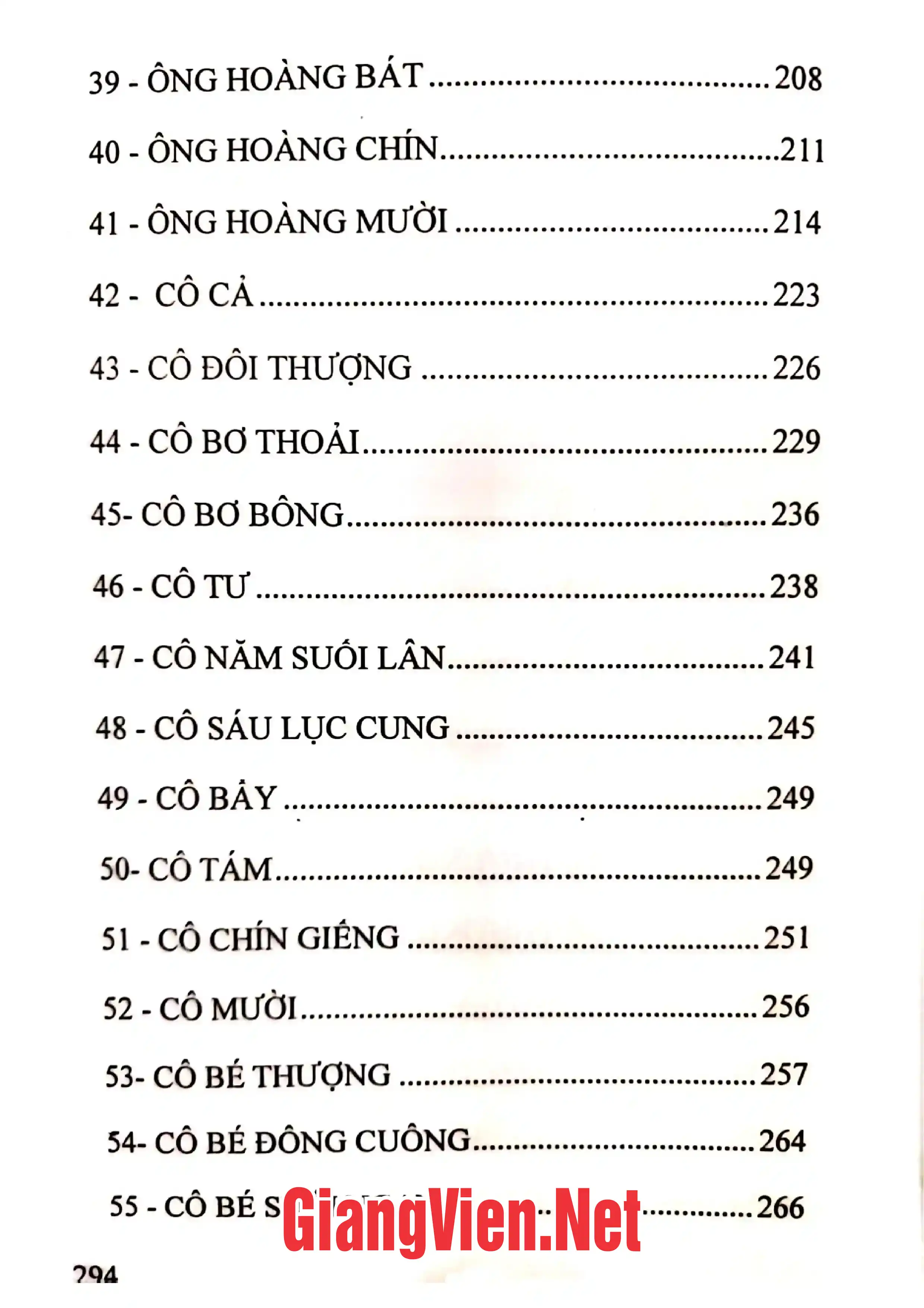 Mục lục chi tiết trang 3 sách Những làn điệu hát Chầu văn thông dụng và các bản văn hầu bóng
