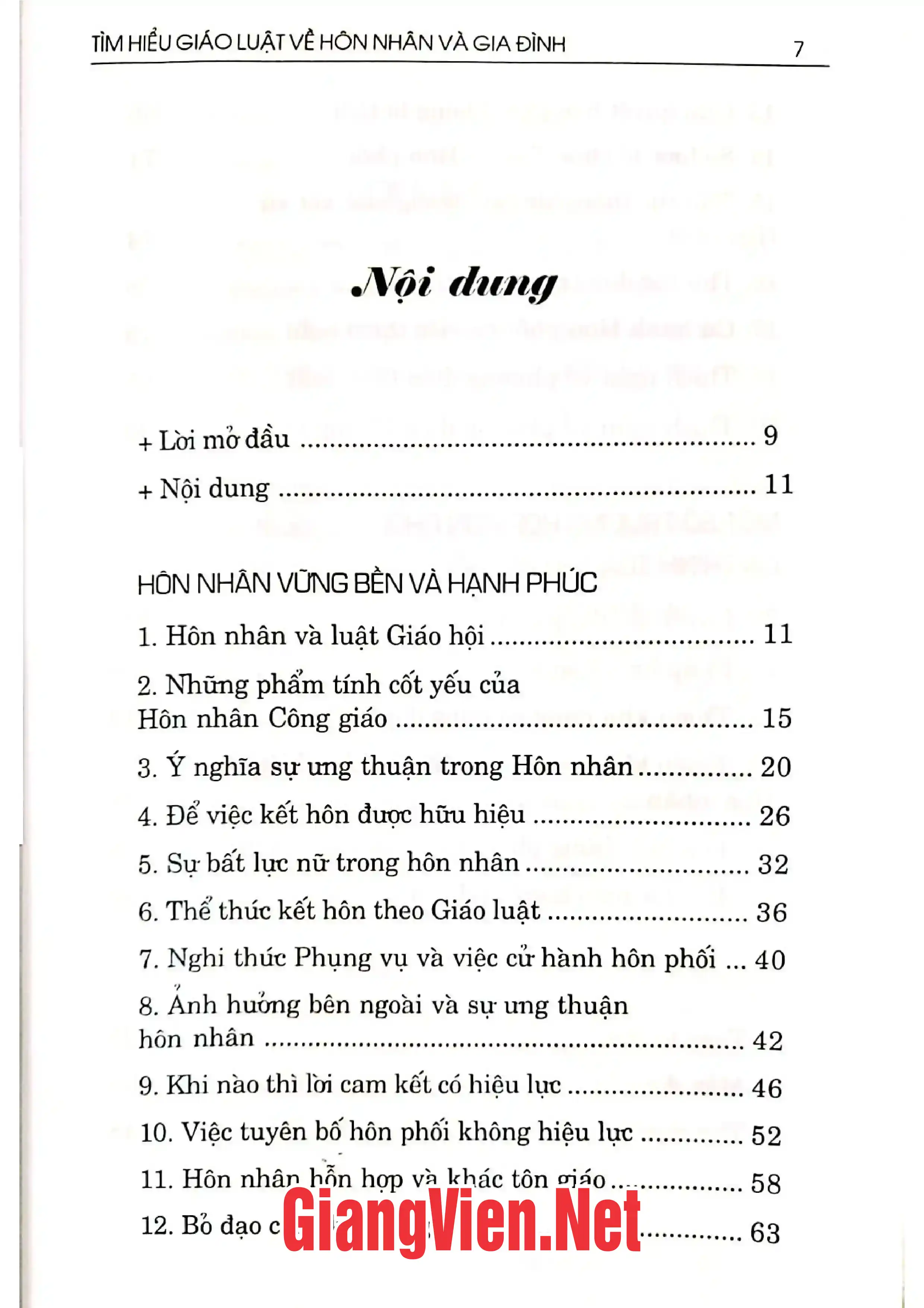 Trang bìa chính thức sách Tìm hiểu giáo luật về hôn nhân và gia đình