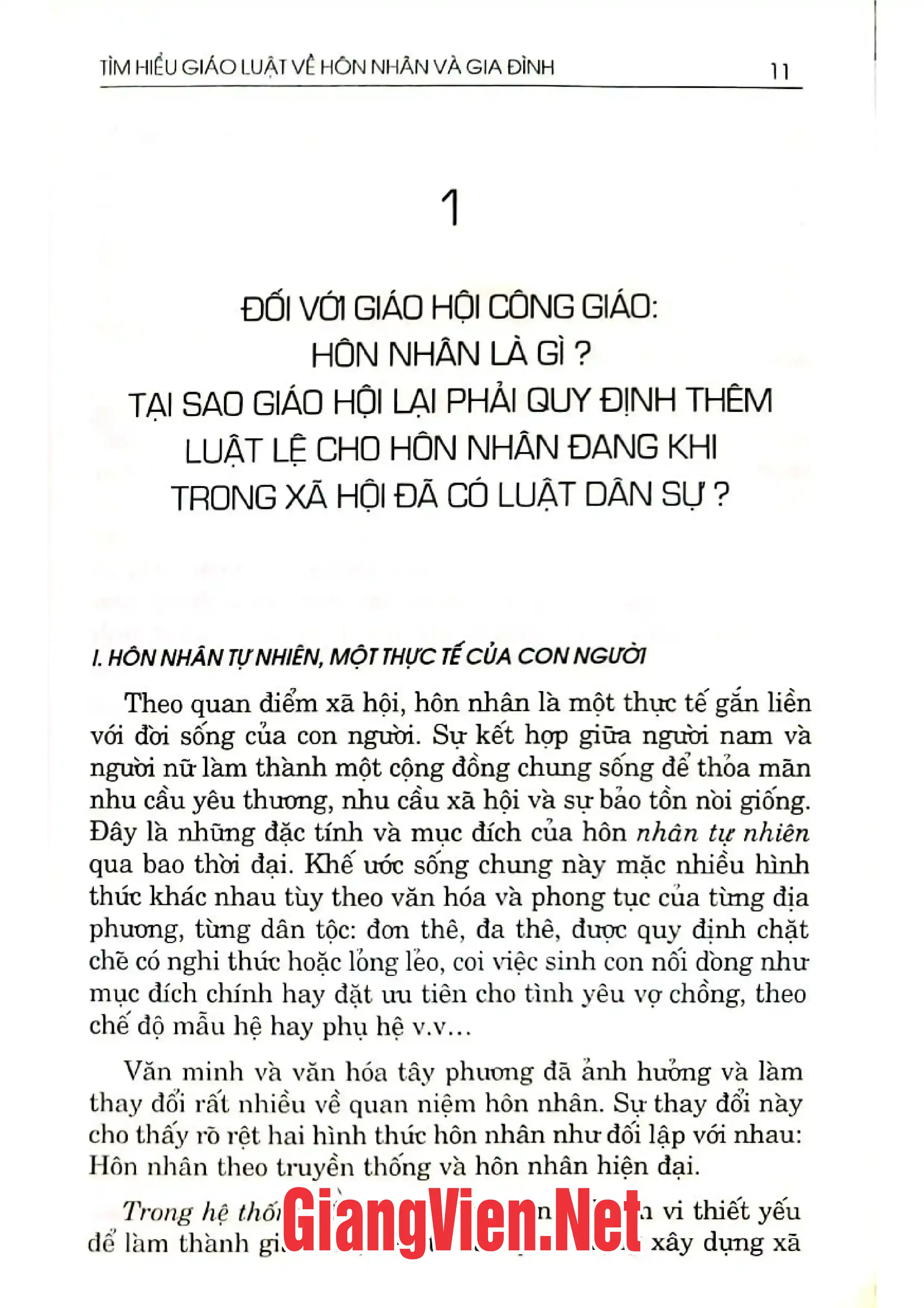 Nội dung trang phụ bản giới thiệu sách Tìm hiểu giáo luật về hôn nhân và gia đình
