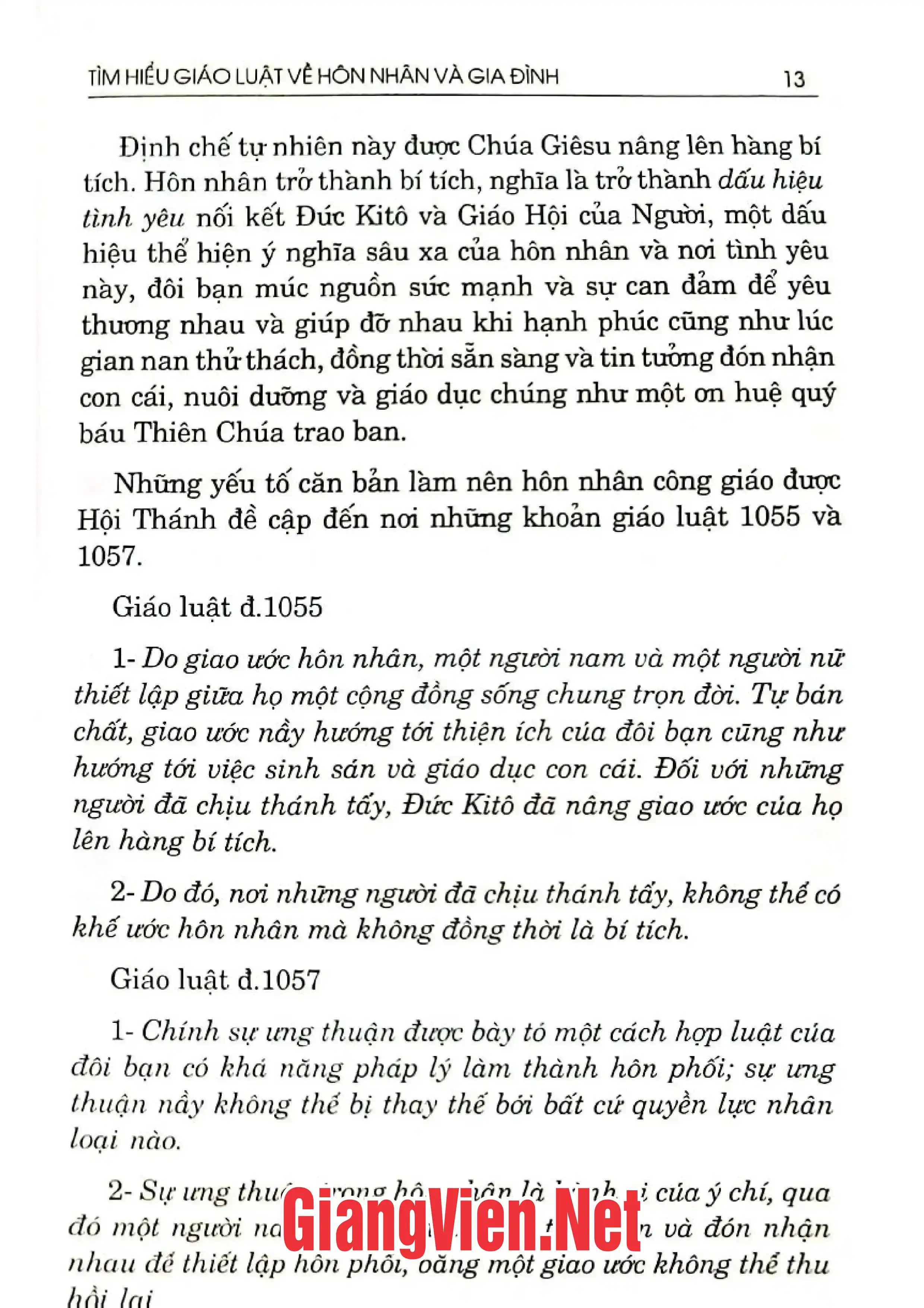 Nội dung mục lục và hình ảnh sách Tìm hiểu giáo luật về hôn nhân và gia đình - Trang 6