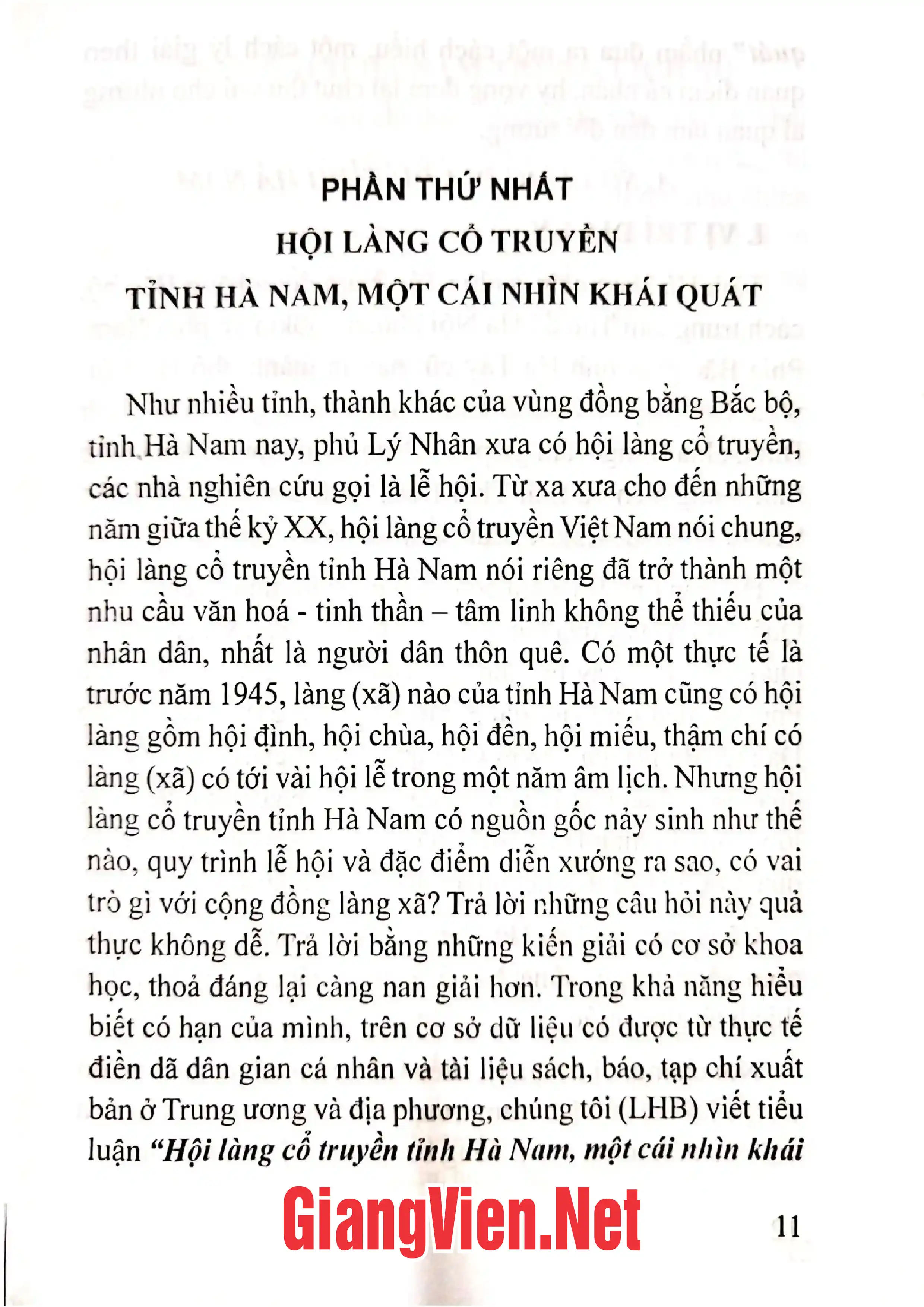 Ảnh minh họa nội dung cuốn sách: Hội làng cổ truyền tỉnh Hà Nam