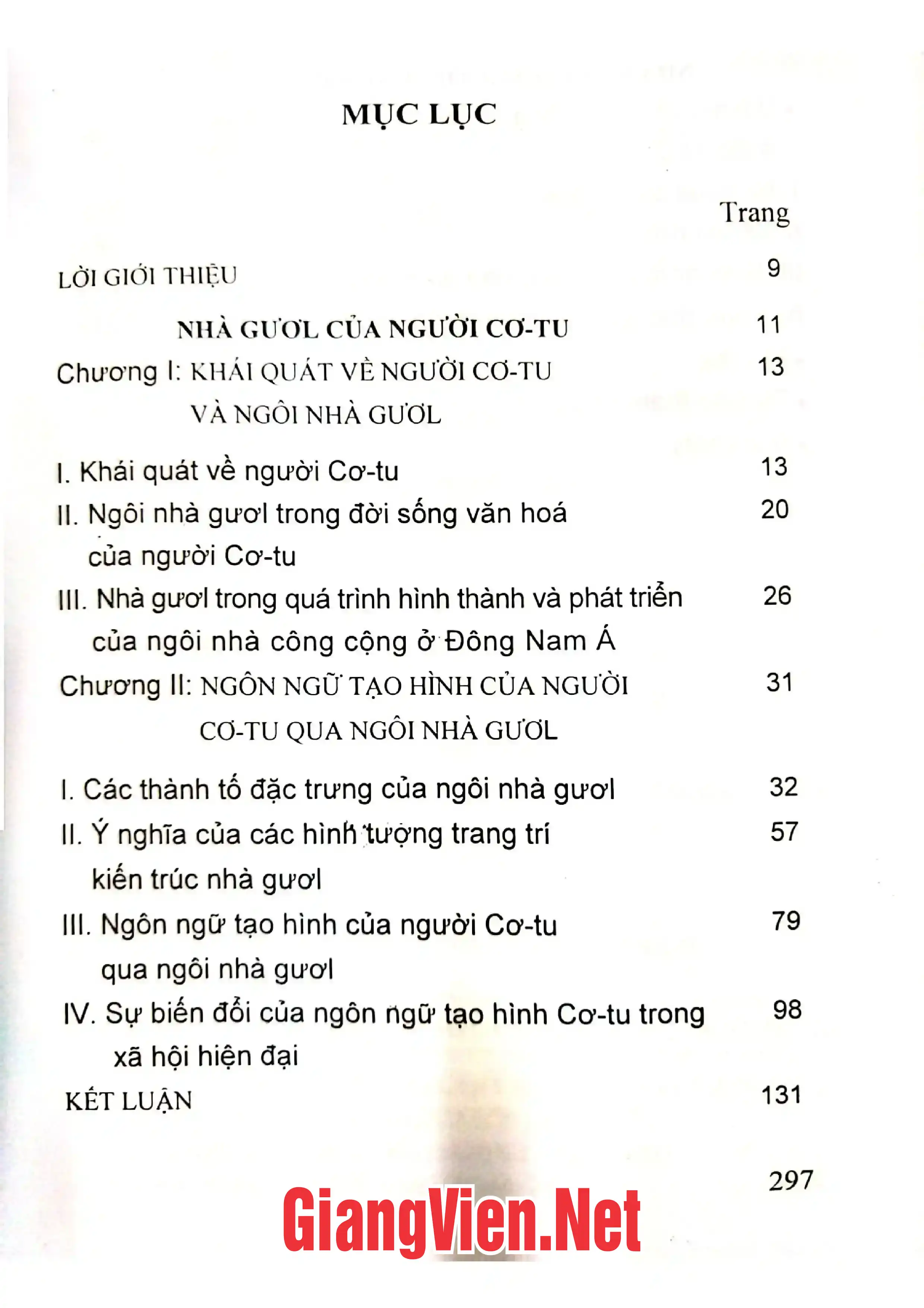 Trang bìa chính thức sách Nhà cổ truyền của người Cơ-Tu và người Thái