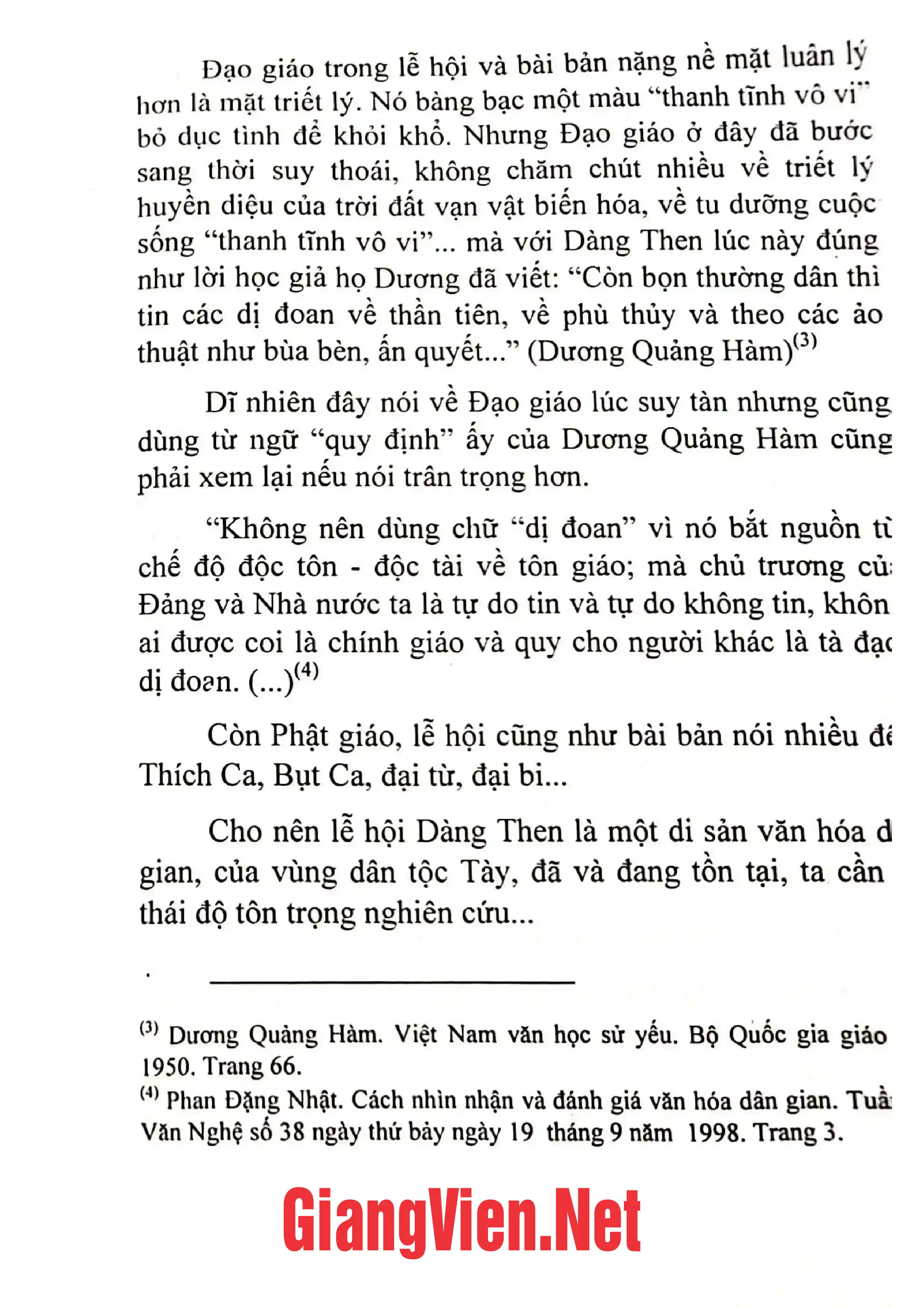 Nội dung trang phụ bản giới thiệu sách Lễ hội Dàng Then