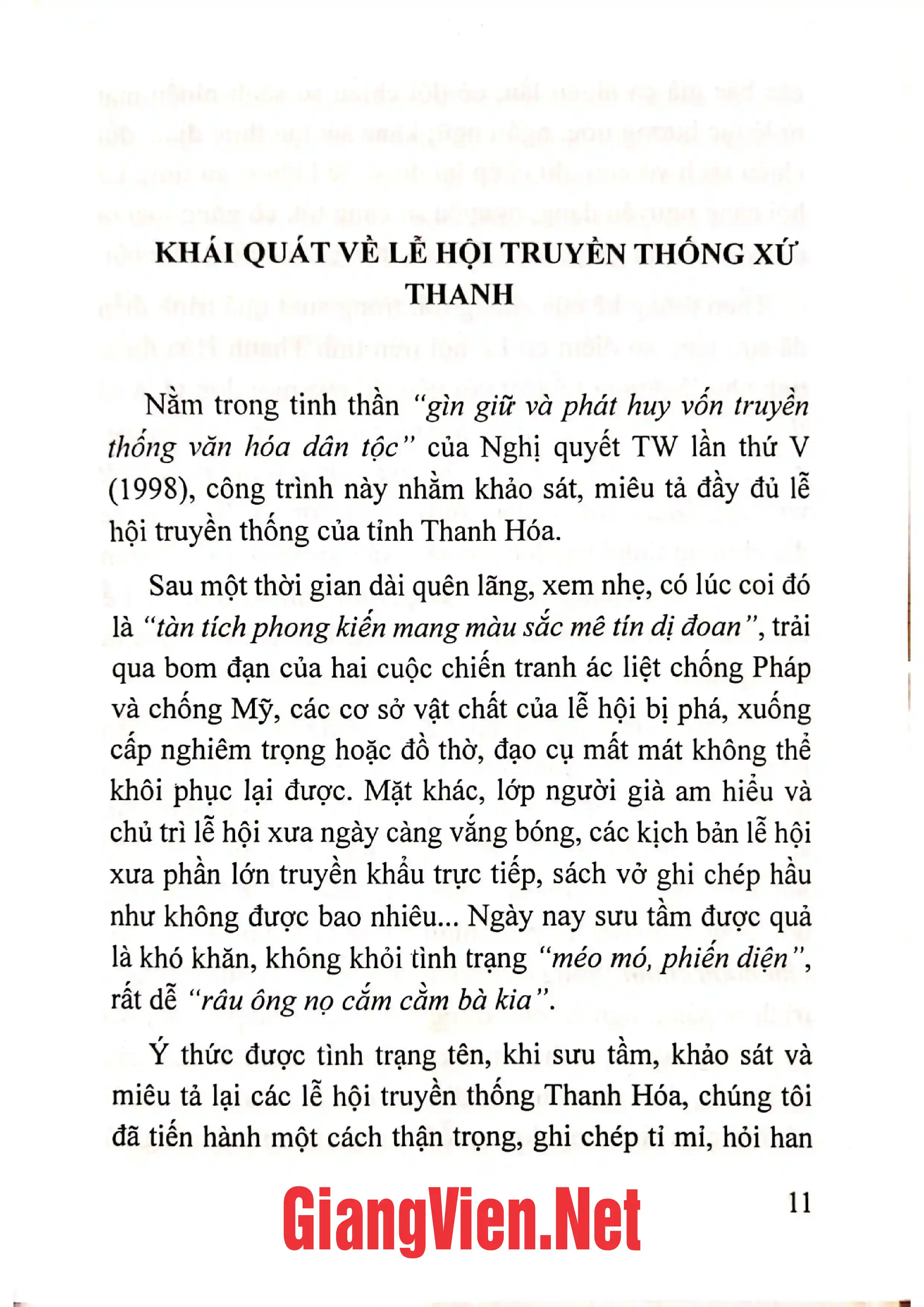 Mục lục chi tiết trang 1 sách Lễ tục lễ hội truyền thống xứ Thanh Quyển 1