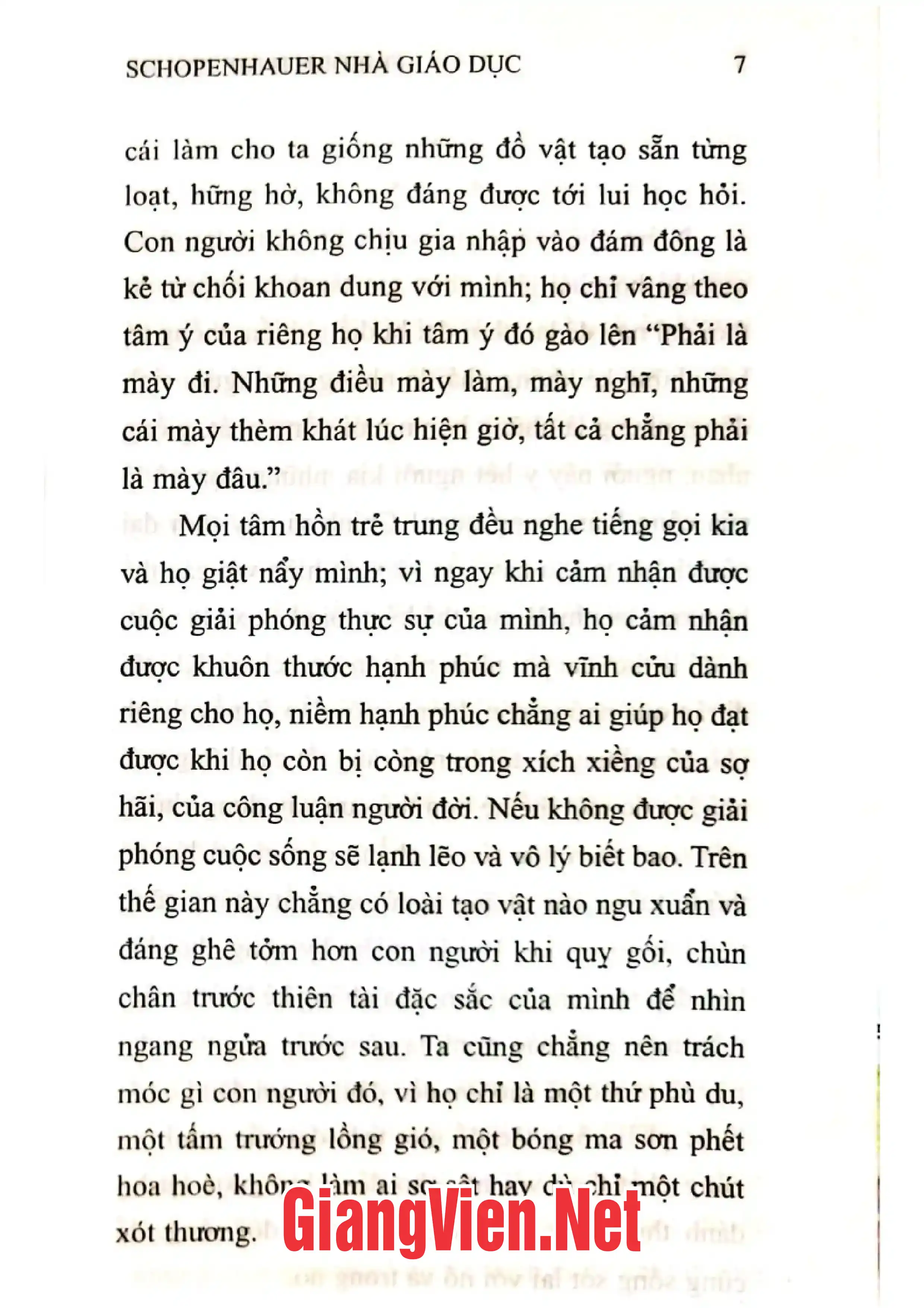 Mục lục chi tiết trang 2 sách Schopenhauer nhà giáo dục
