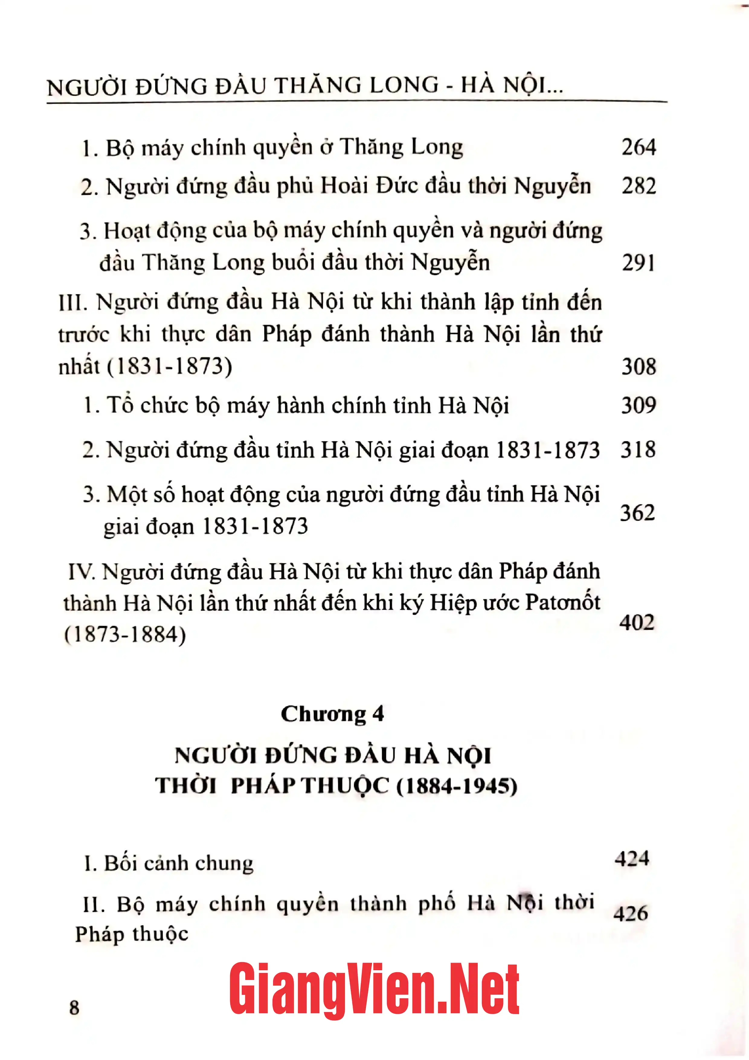 Mục lục chi tiết trang 3 sách Người đứng đầu Thăng Long - Hà Nội 1010 - 1945