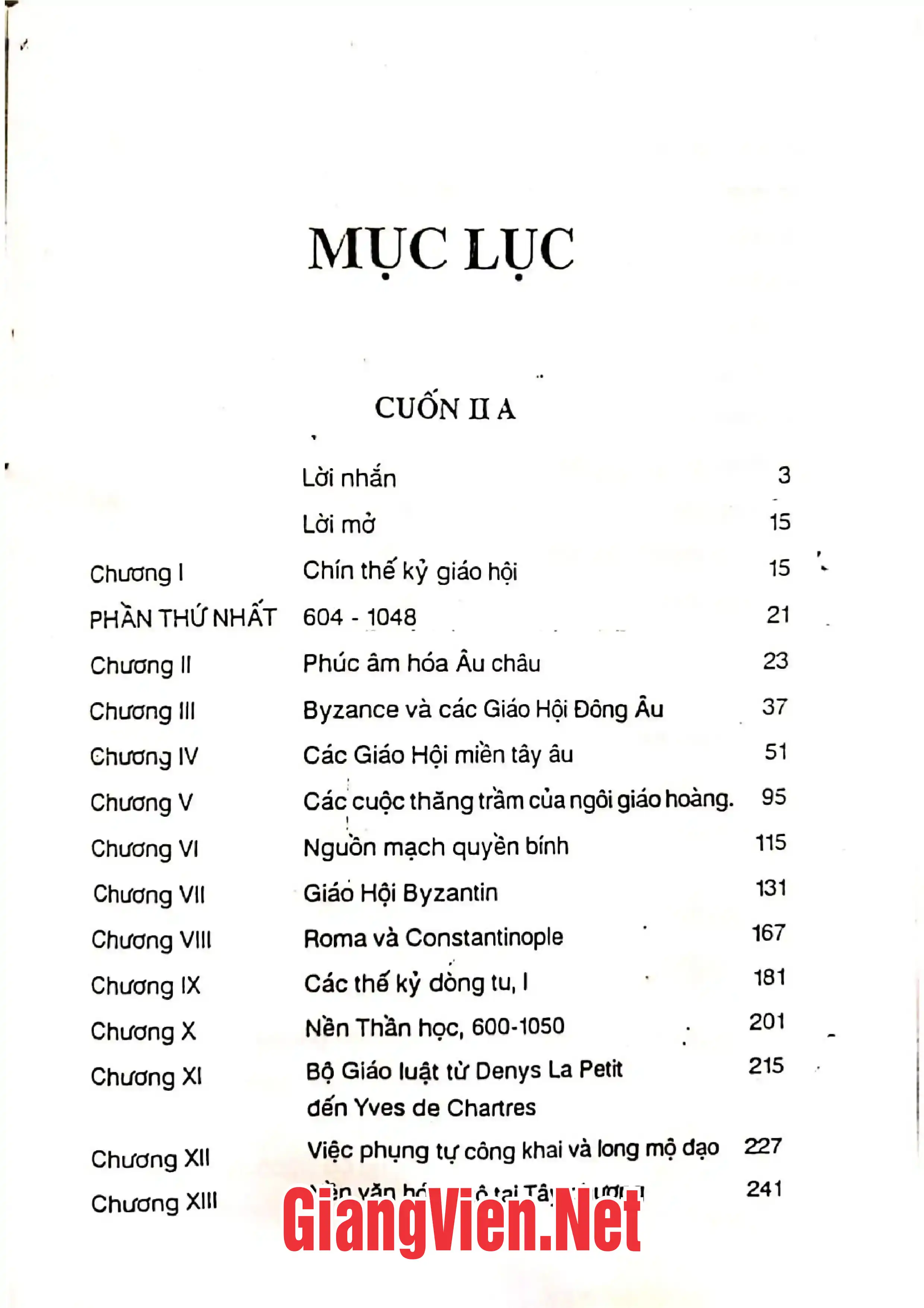 Ảnh minh họa nội dung cuốn sách: Tân lịch sử giáo hội, Cuốn II A Thời Trung cổ 600- 1500