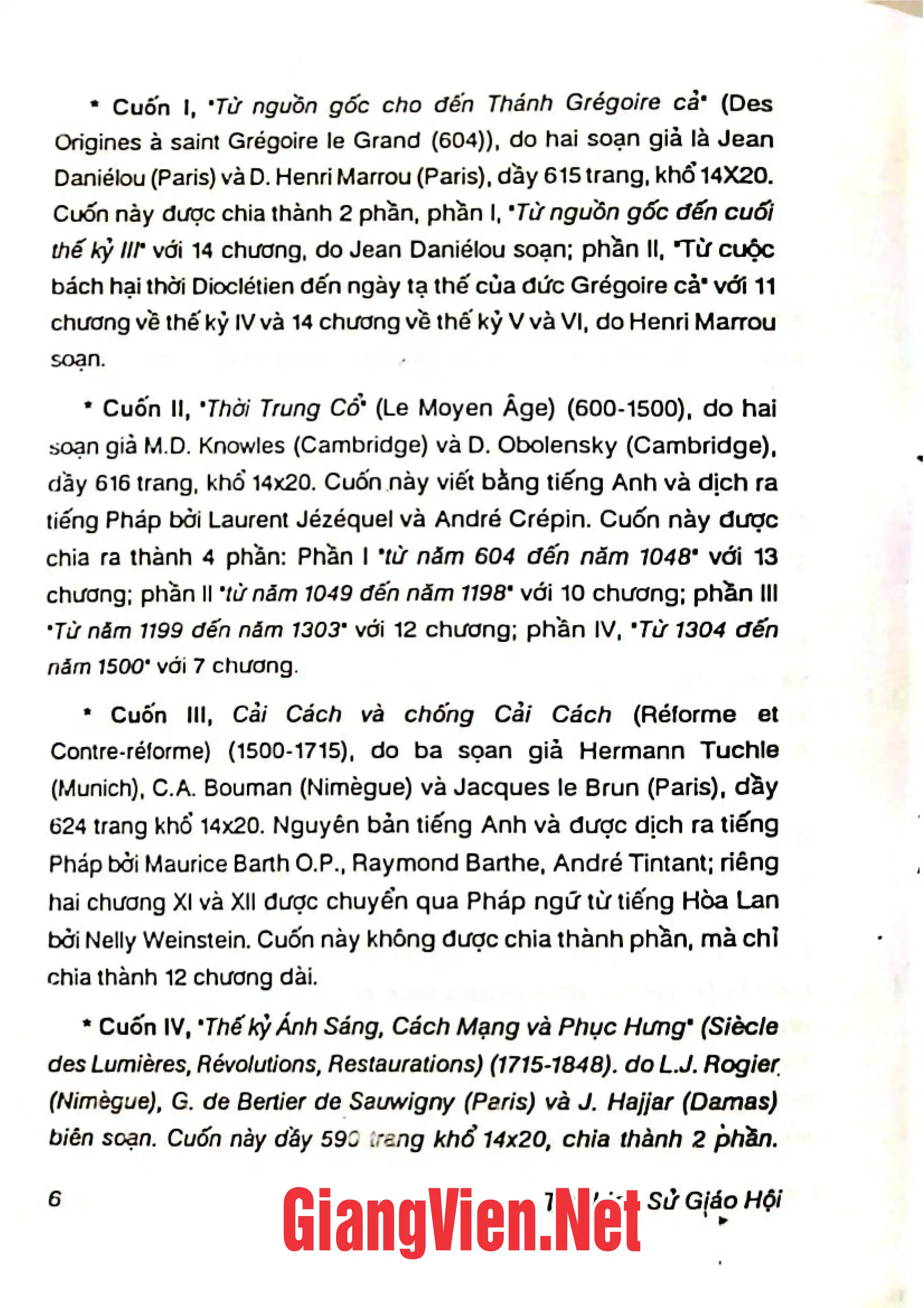 Ảnh minh họa nội dung cuốn sách: Tân lịch sử giáo hội, Cuốn II A Thời Trung cổ 600- 1500