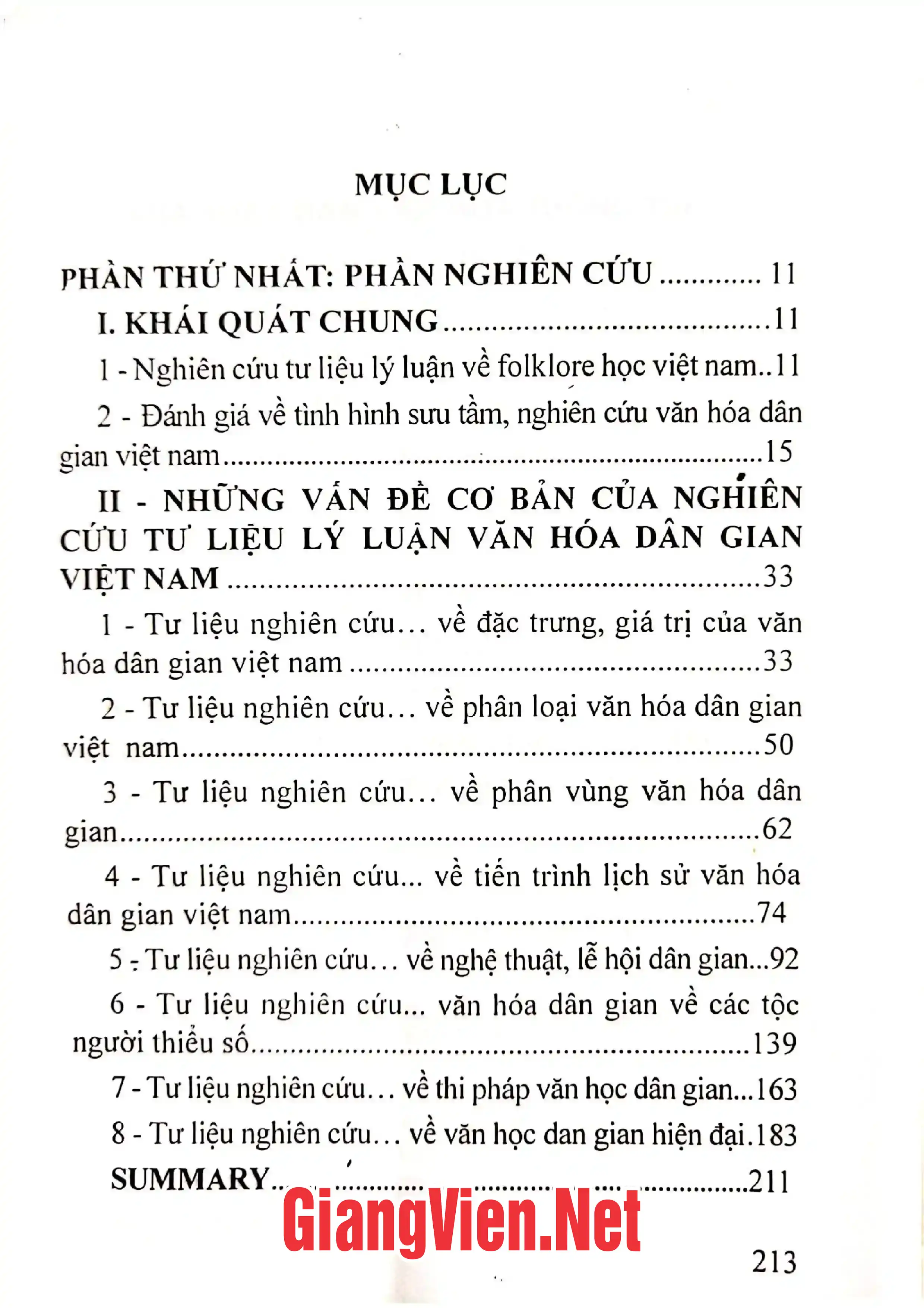 Ảnh minh họa nội dung cuốn sách: Nghiên cứu tư liệu lý luận văn hóa dân gian Việt Nam Quyển 1