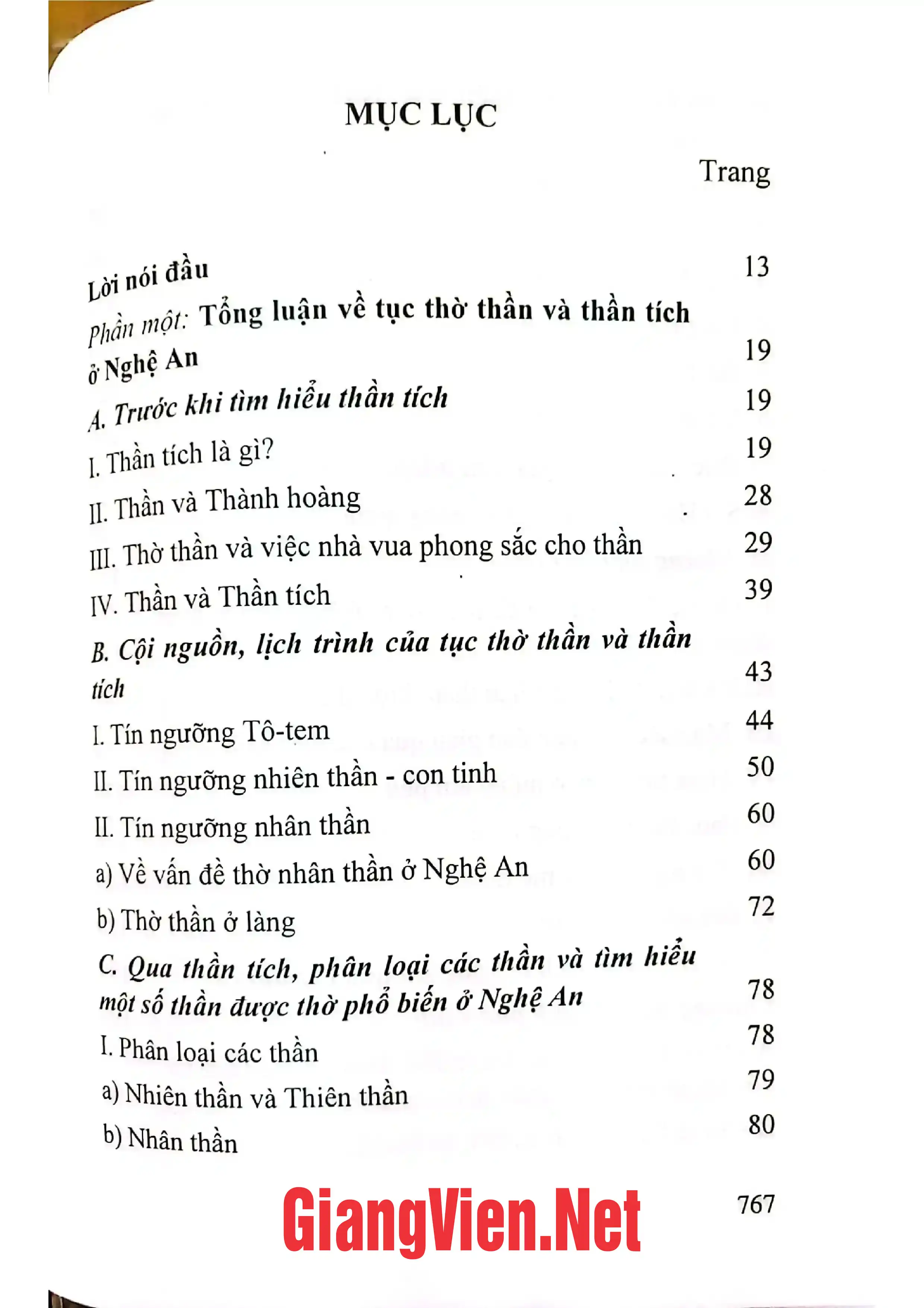 Ảnh minh họa nội dung cuốn sách: Tục thờ thần và thần tích Nghệ An