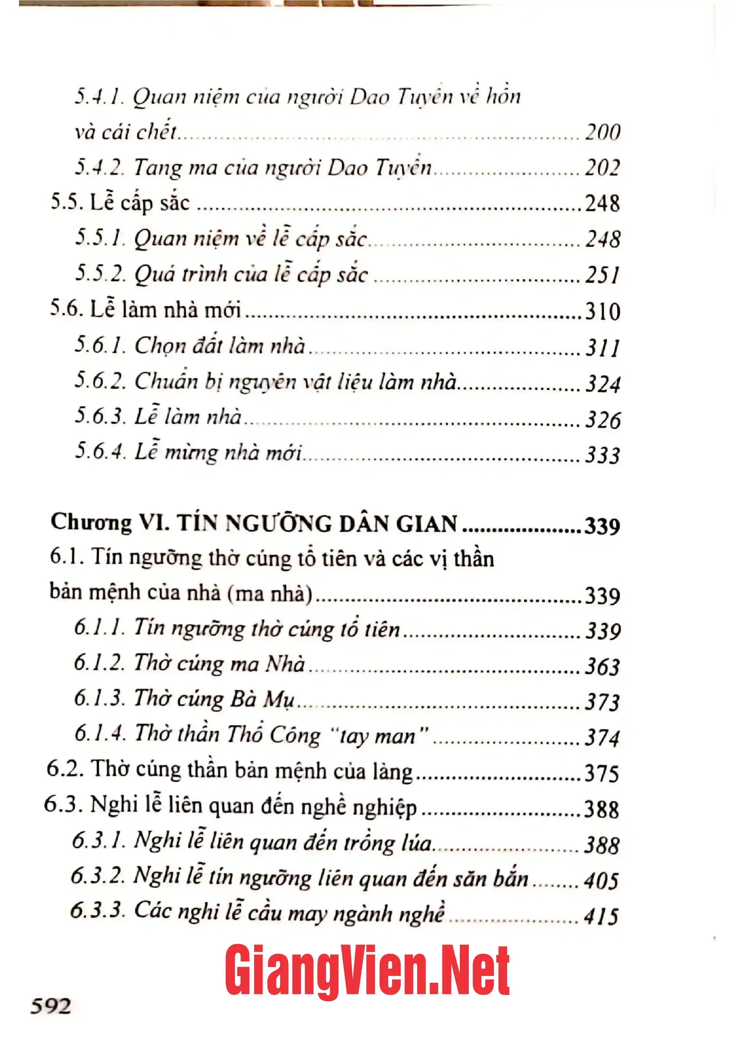 Mục lục chi tiết trang 3 sách Văn hóa dân gian người Dao Tuyển