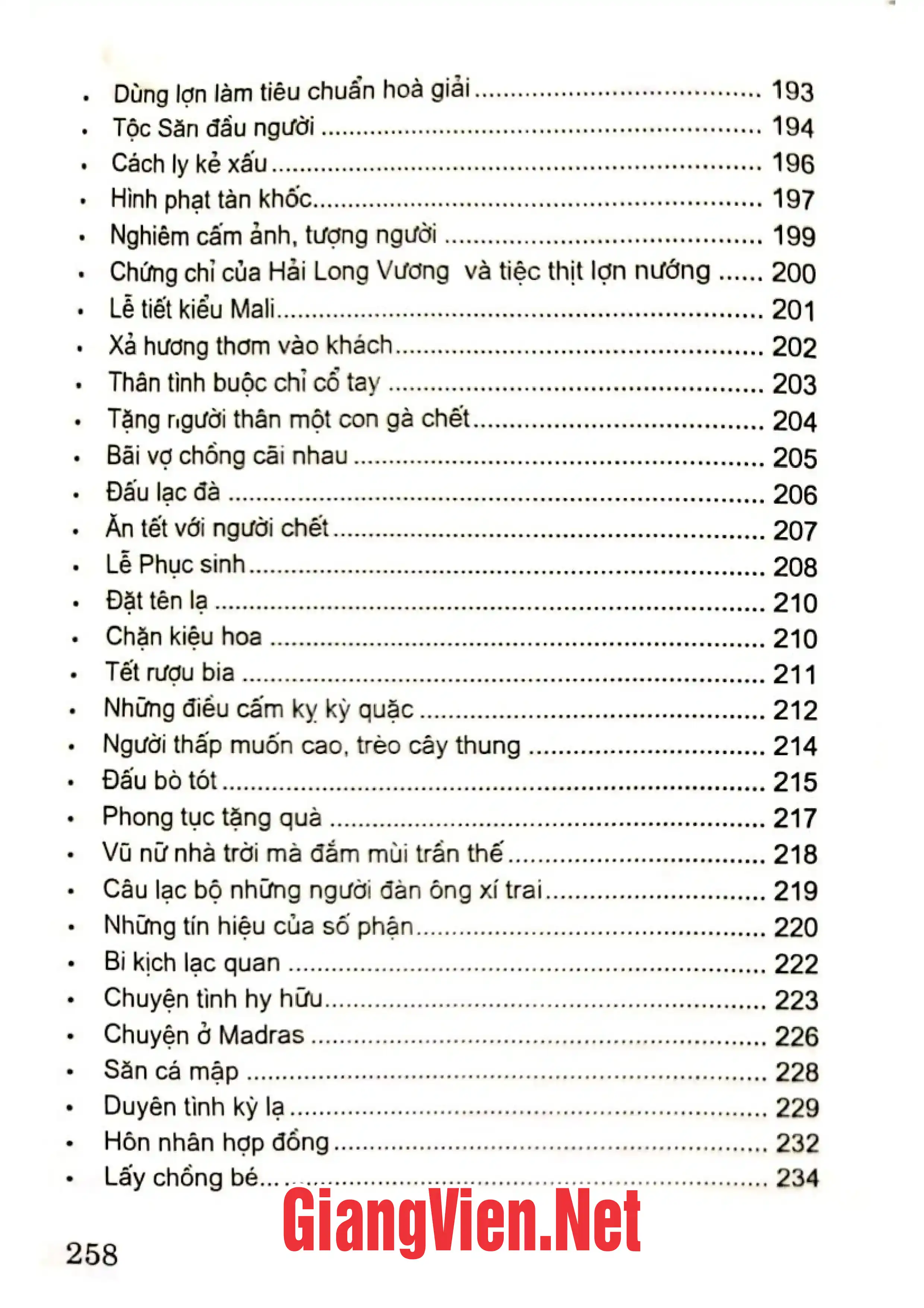 Nội dung mục lục và hình ảnh sách Những phong tục lạ thế giới - Trang 5