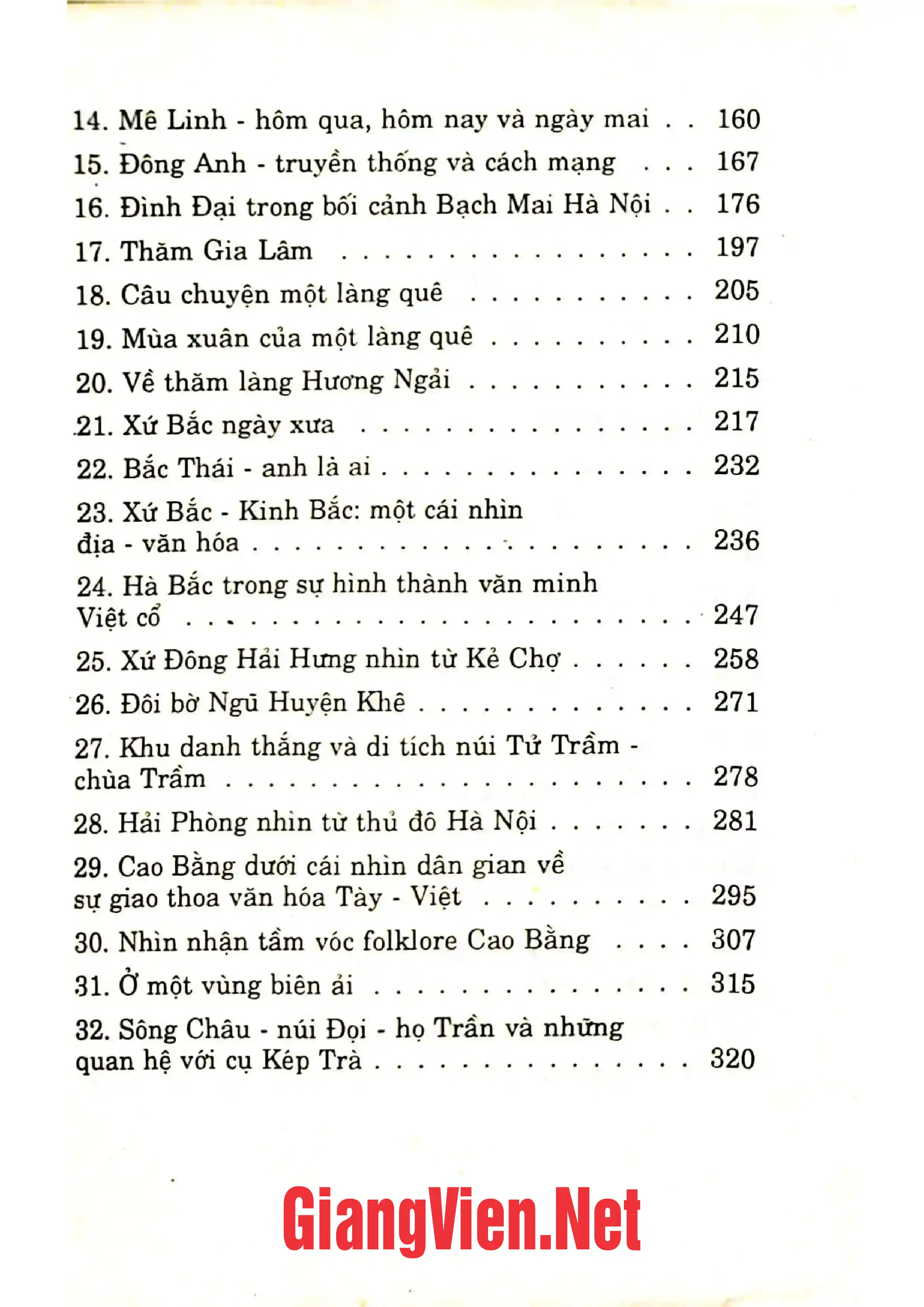 Mục lục chi tiết trang 1 sách Theo dòng lịch sử - những vùng đất, thần và tâm thức người Việt